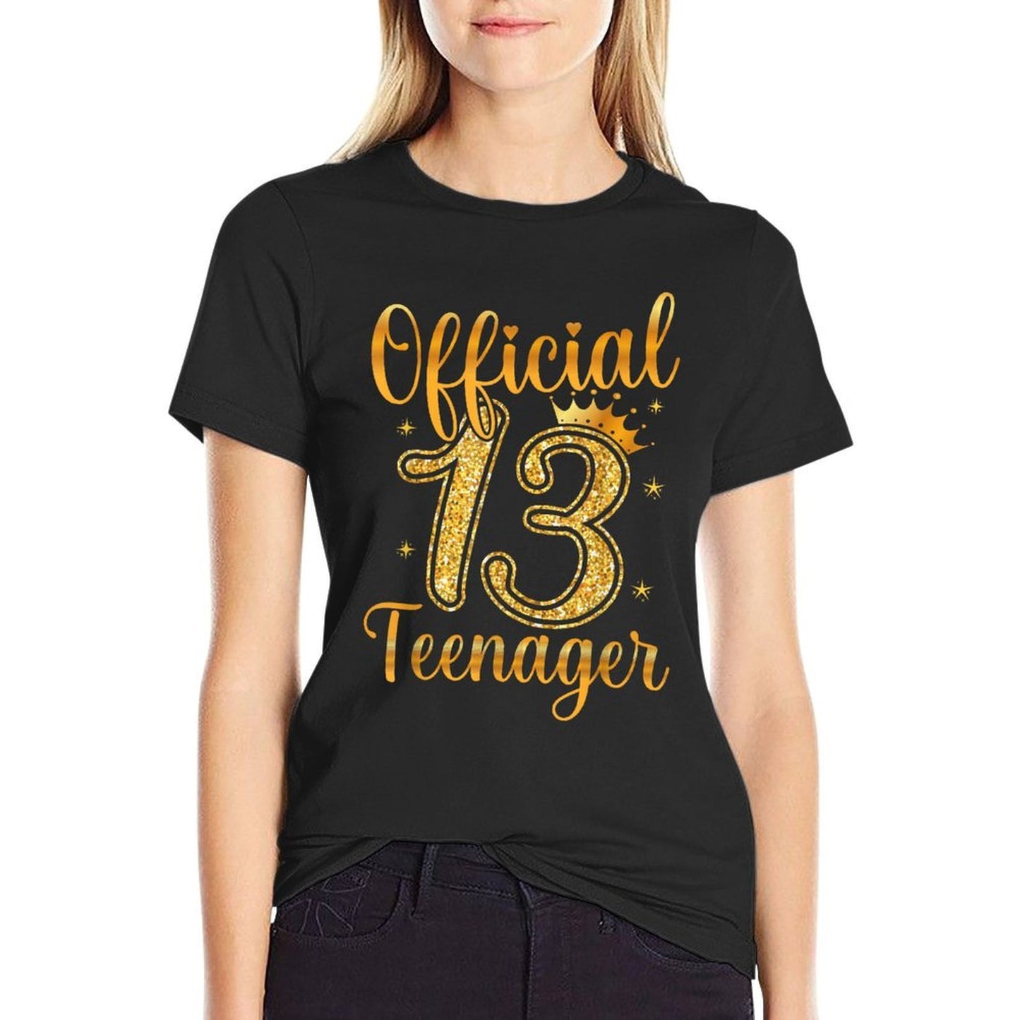 13th Birthday Girls 13 Yearsnnager Birthday Fade-proof Color T-Shirt