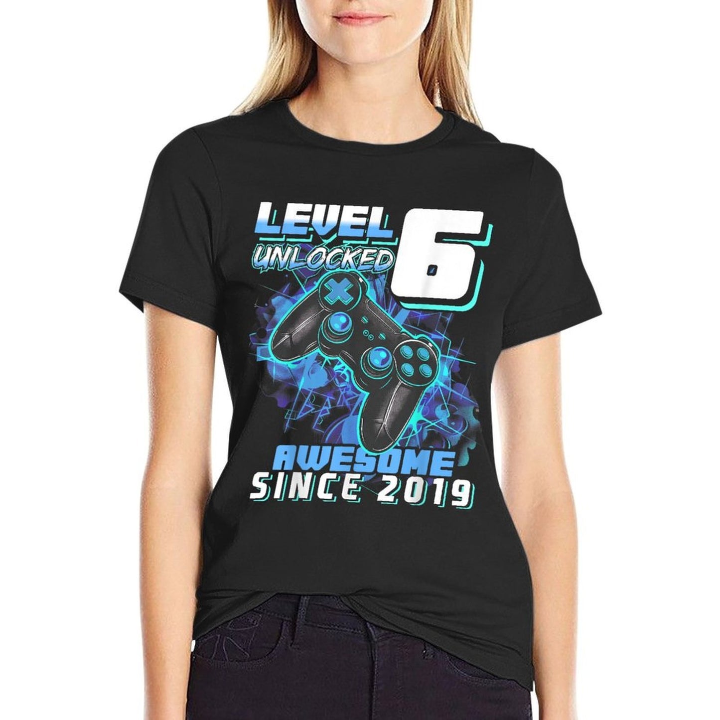 6th Birthday Boy Level 6 Gamer 6 Year Video Game Party Soft T-Shirt