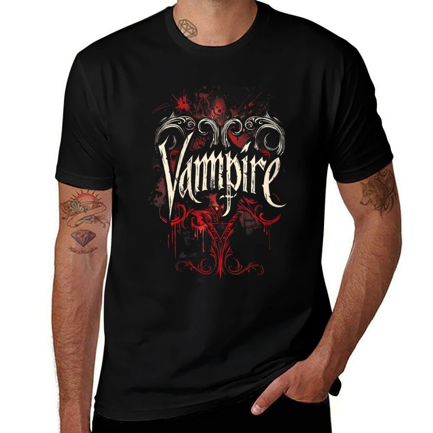 Womens Vampire Gothic Elegance And Dark Allure A Nocturnal Horror Moisture-wicking T-Shirt