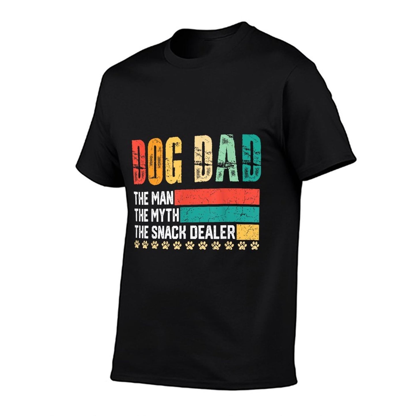 Vintage Dog Dad The Man The Myth Snack Dealer Father Day Oversized Silhouette T-Shirt