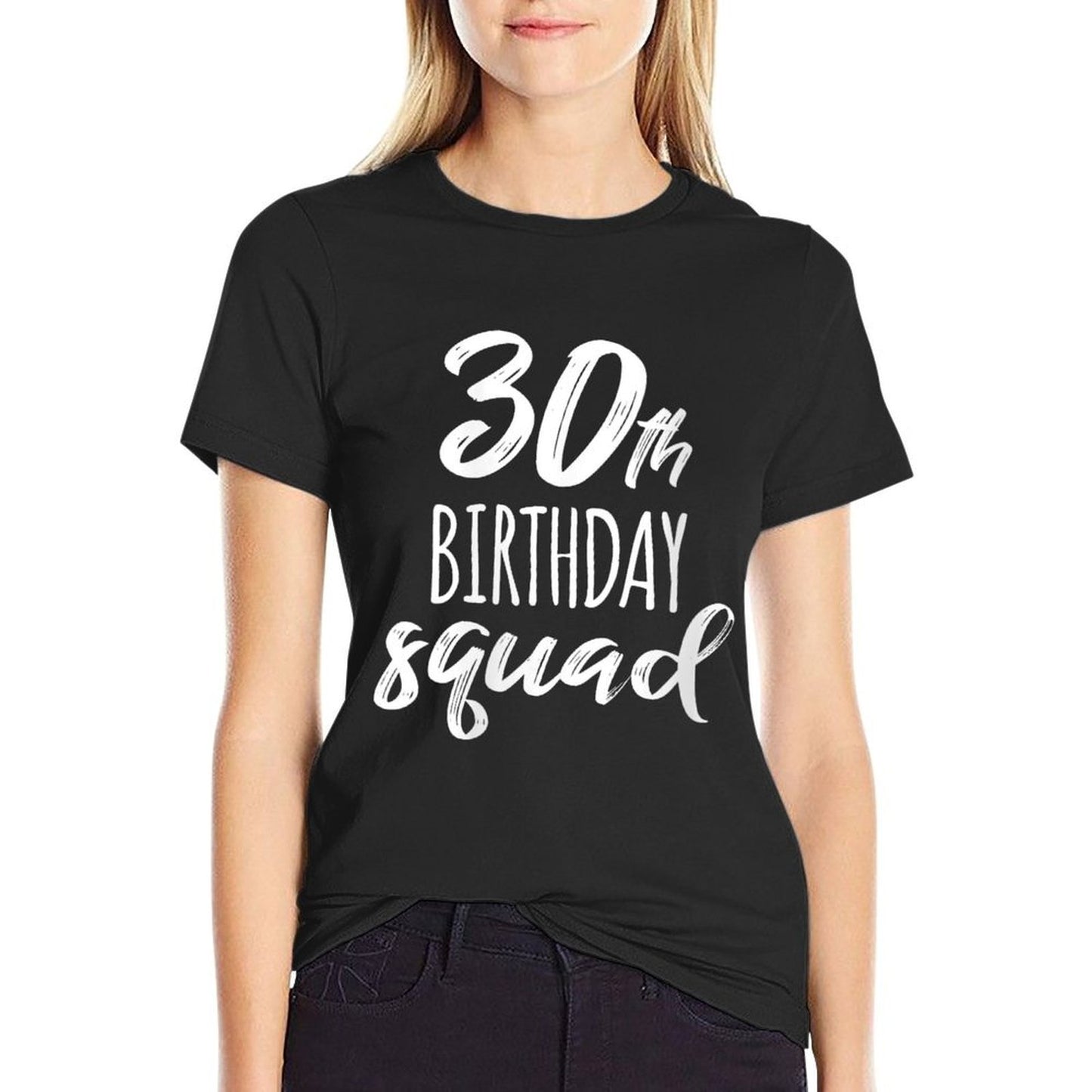 Womens 30th Birthday Squad - Group 30th Birthday Oversized Silhouette T-Shirt