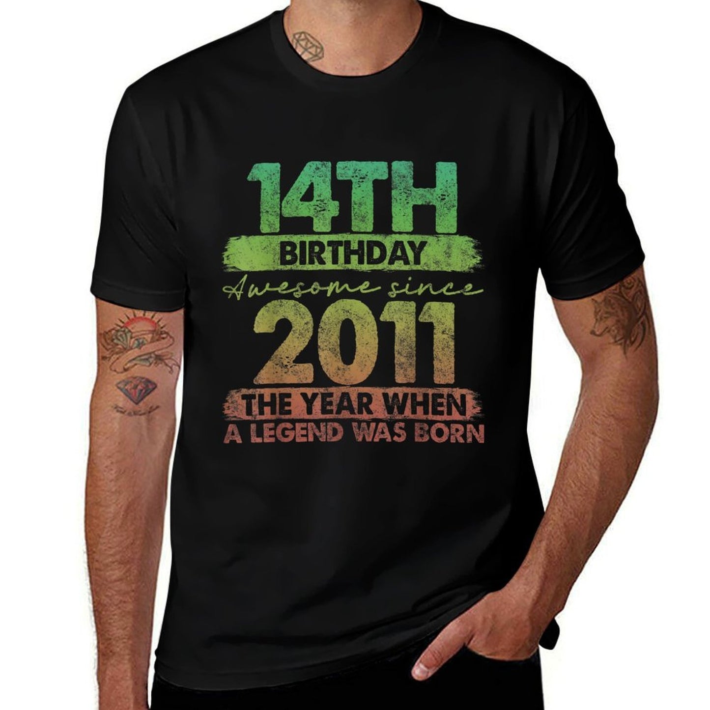 14 Year Old Gifts Vintage 2011 Limited Edition 14th Birthday Cotton T-Shirt