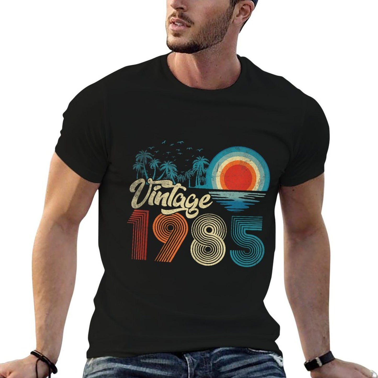 40 Years Old Gift Men Women Vintage 1985 40th Birthday Retro Versatile T-Shirt
