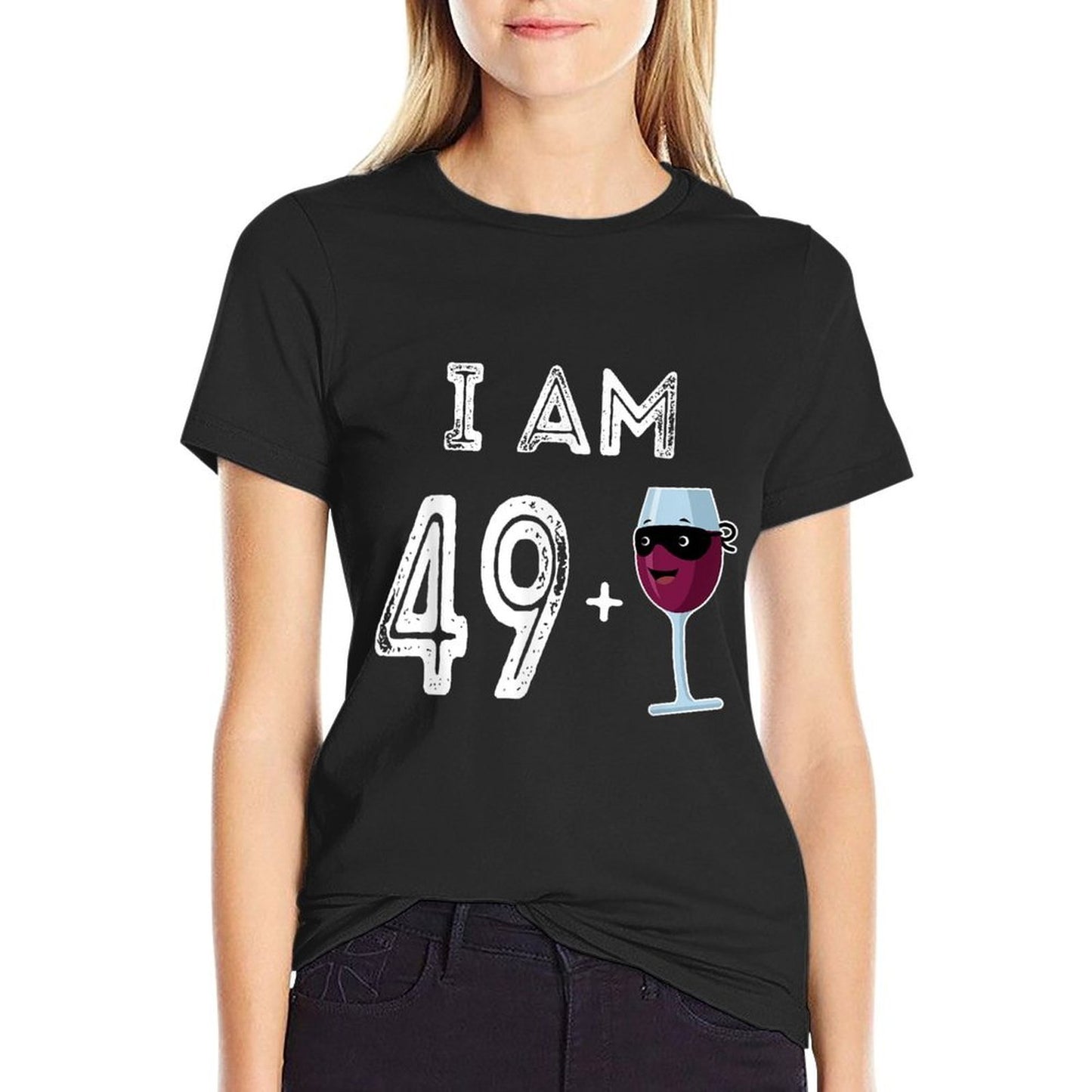 50 Years Old Red Wine Glass Gift 50th Birthday Cotton T-Shirt