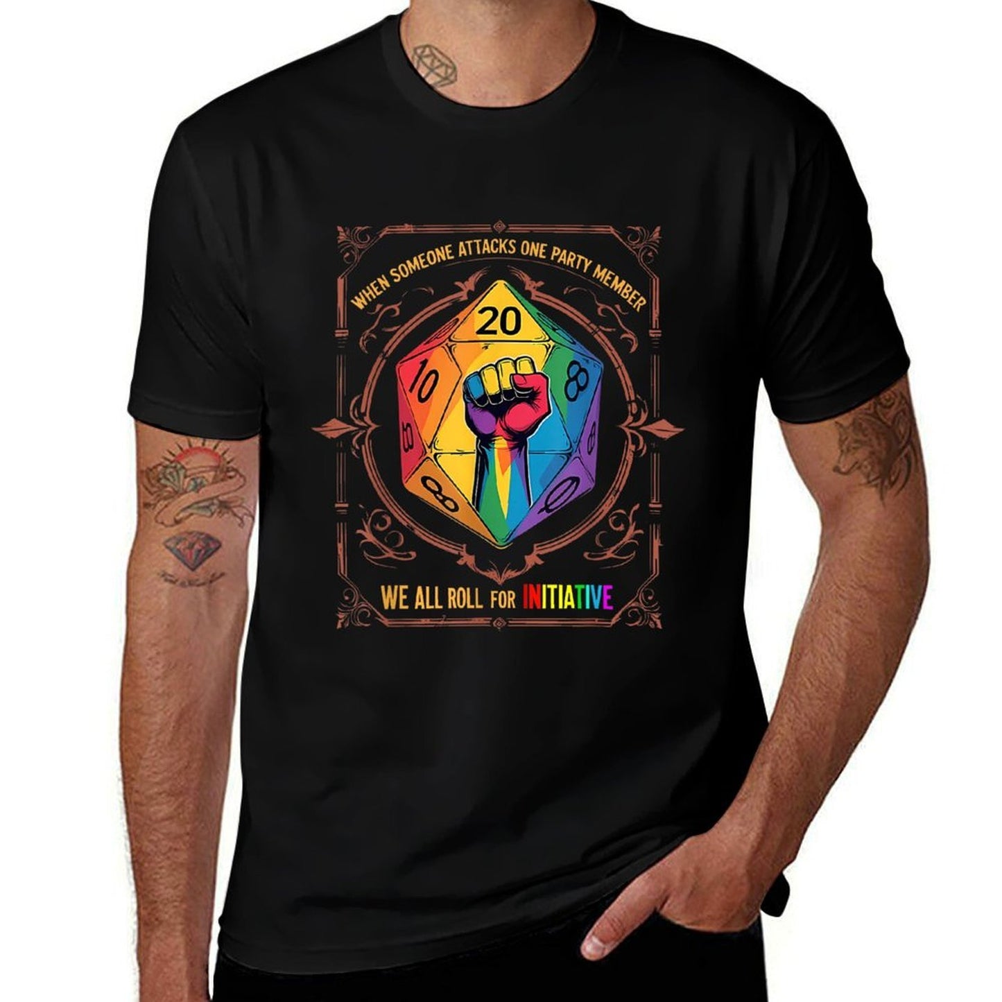 When Someone Attacks One Party Member LGBT Graphic-printed T-Shirt