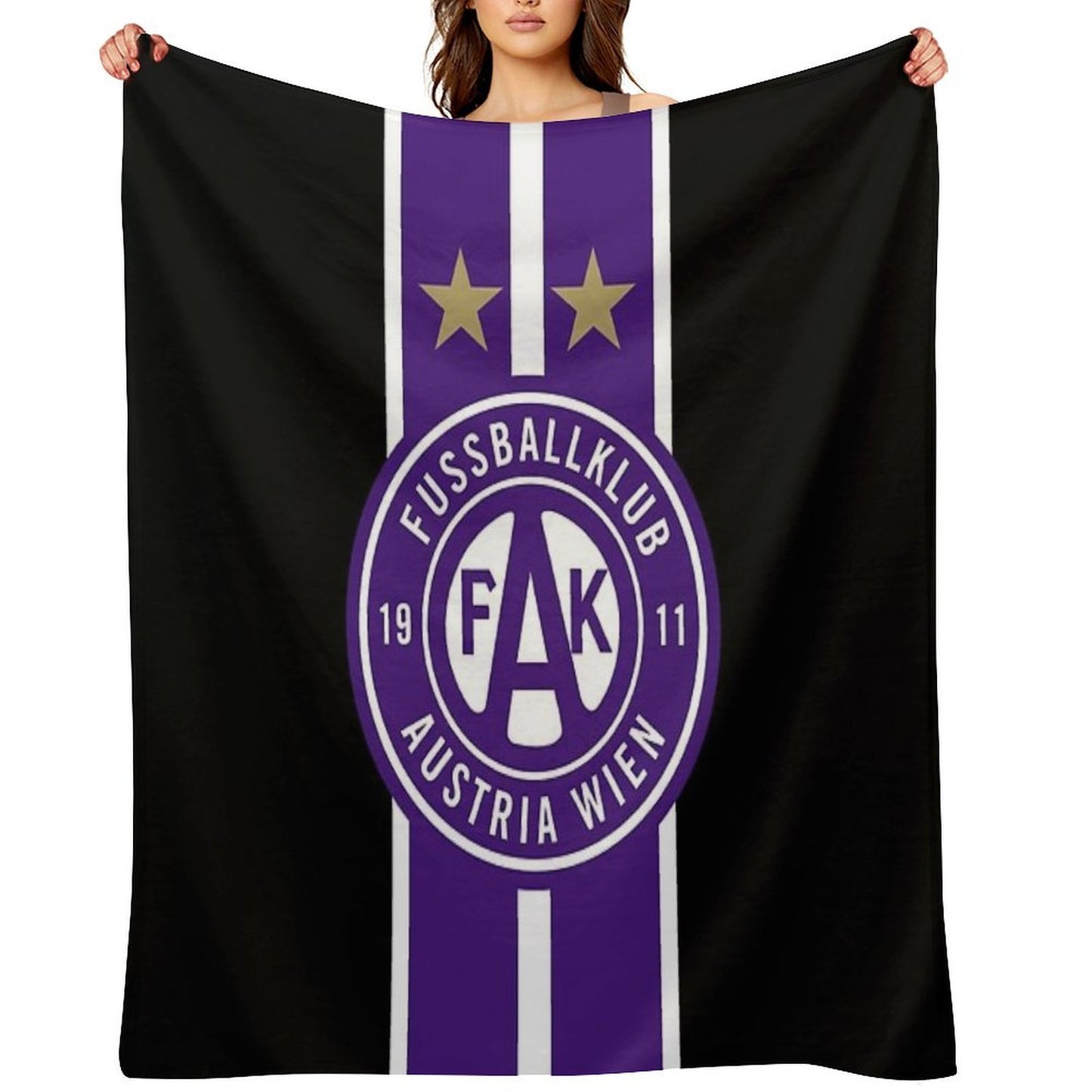 Austria Footbal Fans Ultras Hooligans Vienna Wien Compact Throw Blanket