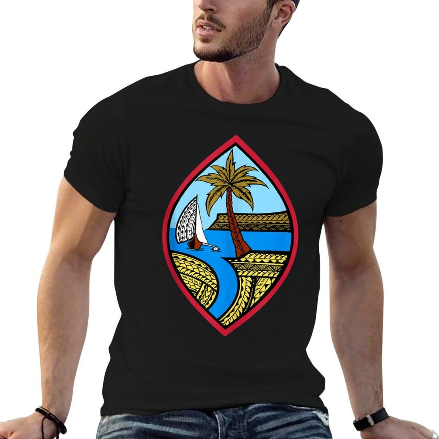 Vintage Tribal 671 Guam Lightweight T-Shirt