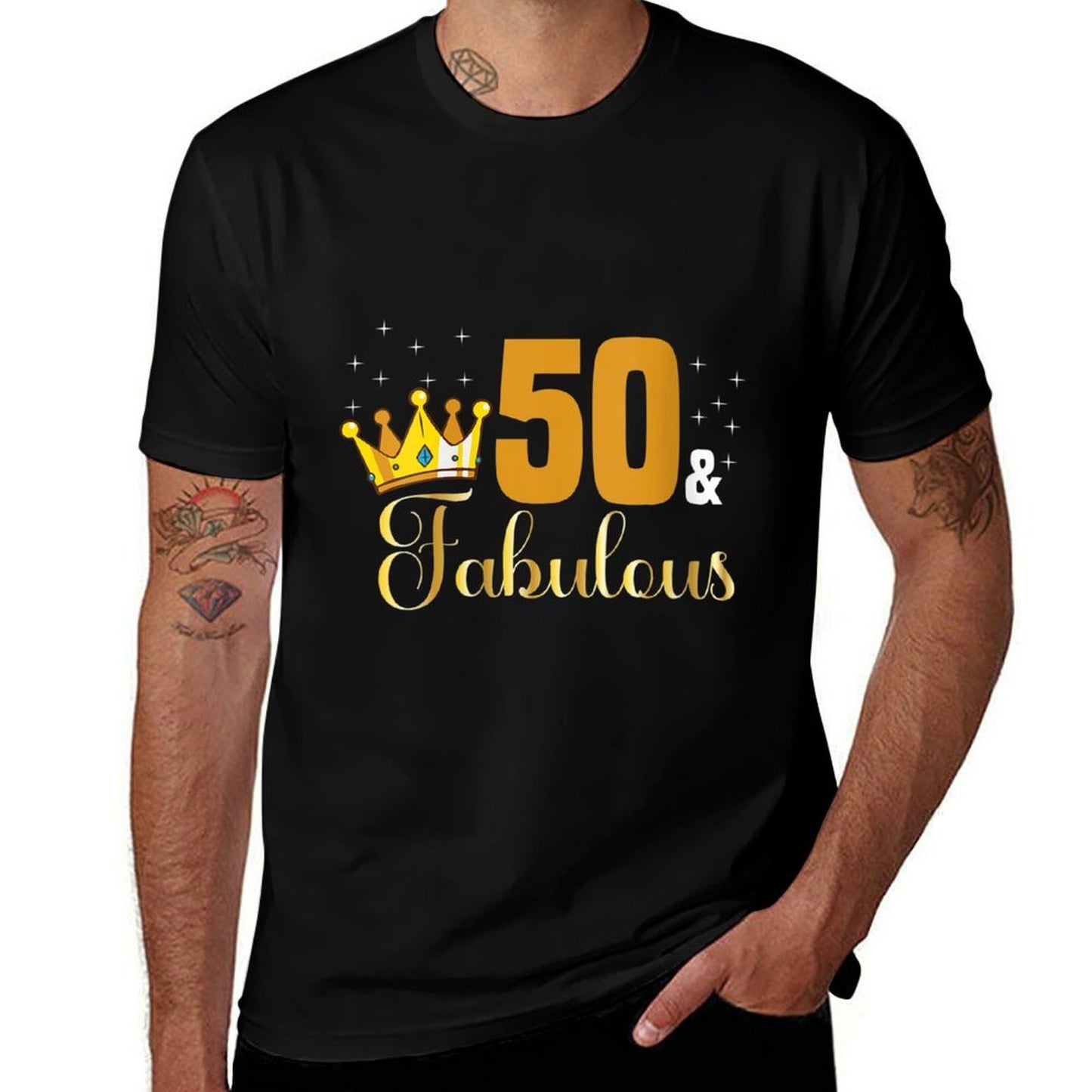 Womens 50 & Fabulous - 1972 50th Birthday 50 Years Old Cotton T-Shirt