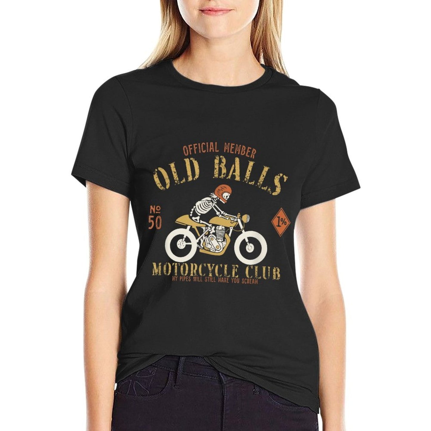 Vintage Motorcycle Biker for Men's 50th Birthday Polyester Blend T-Shirt