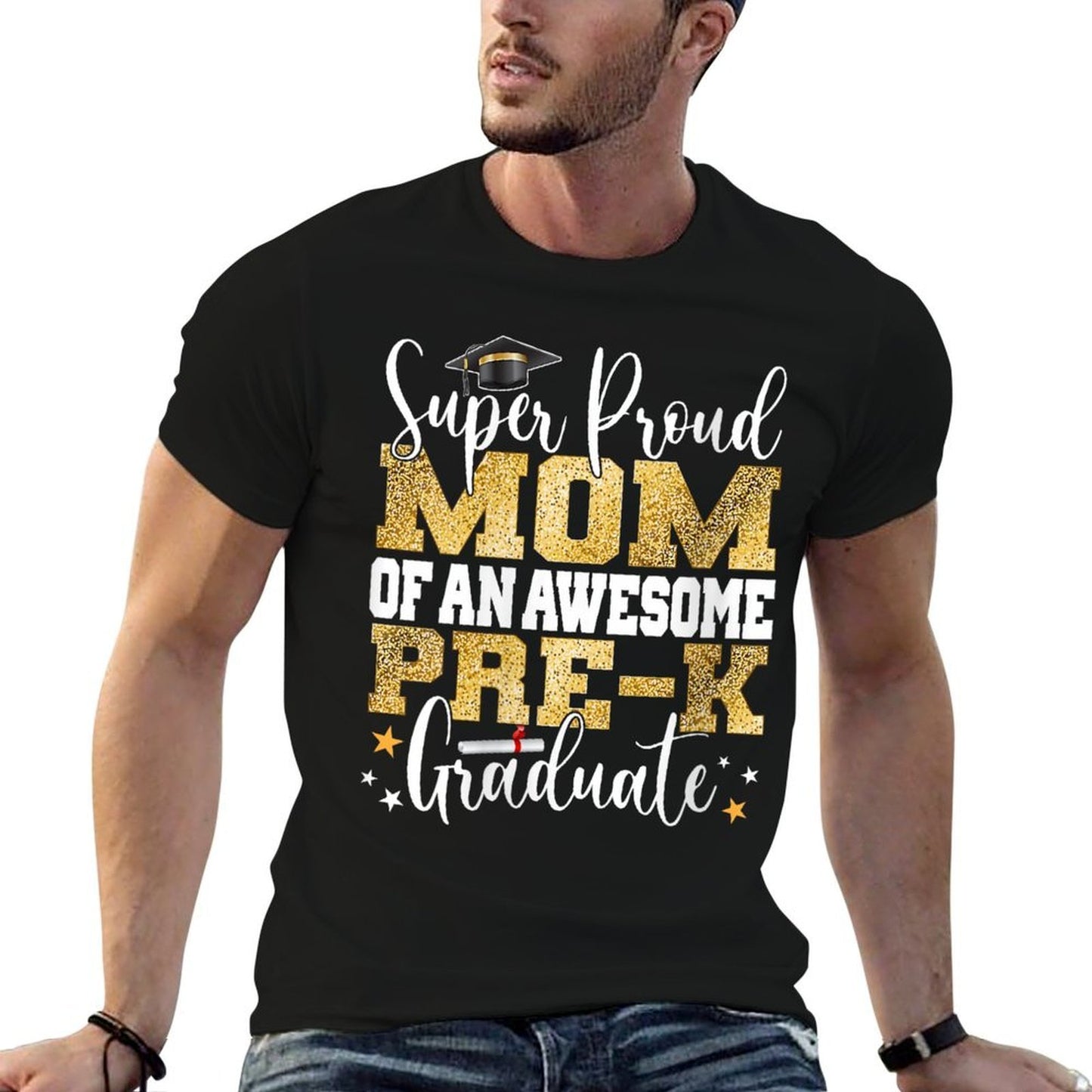 Womens Super Proud MOM of An Awesome Pre-K Graduate 2023 Oversized Silhouette T-Shirt