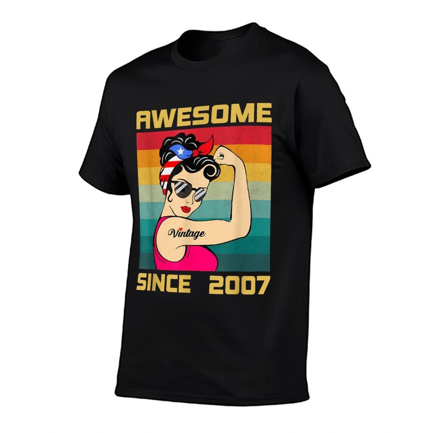 18 Years Old Women Birthday Gifts Vintage Awesome Since 2007 Soft T-Shirt