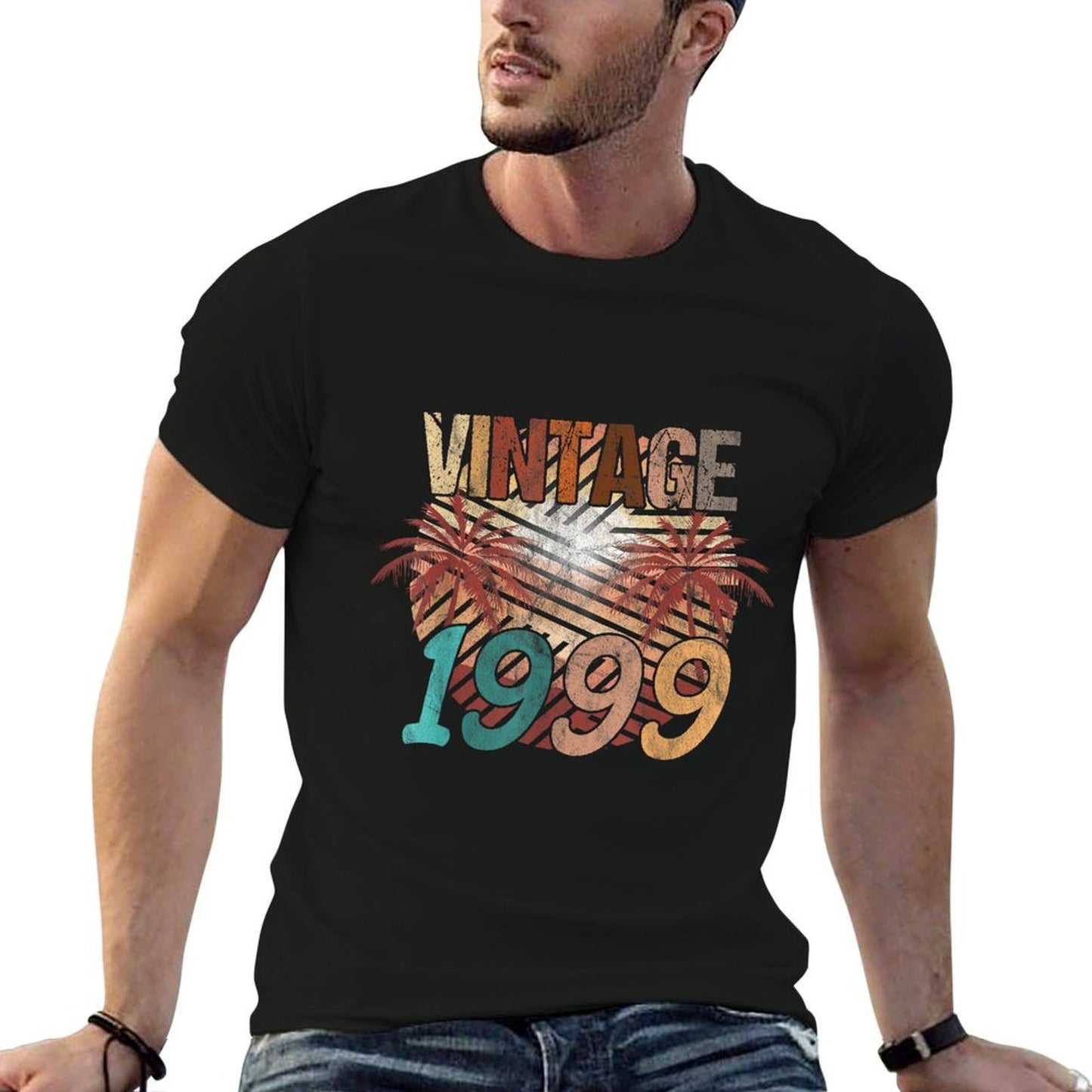 Vintage 1999 Beach Summer Vibes Tropical 21st Birthday Party Wrinkle-resistant T-Shirt