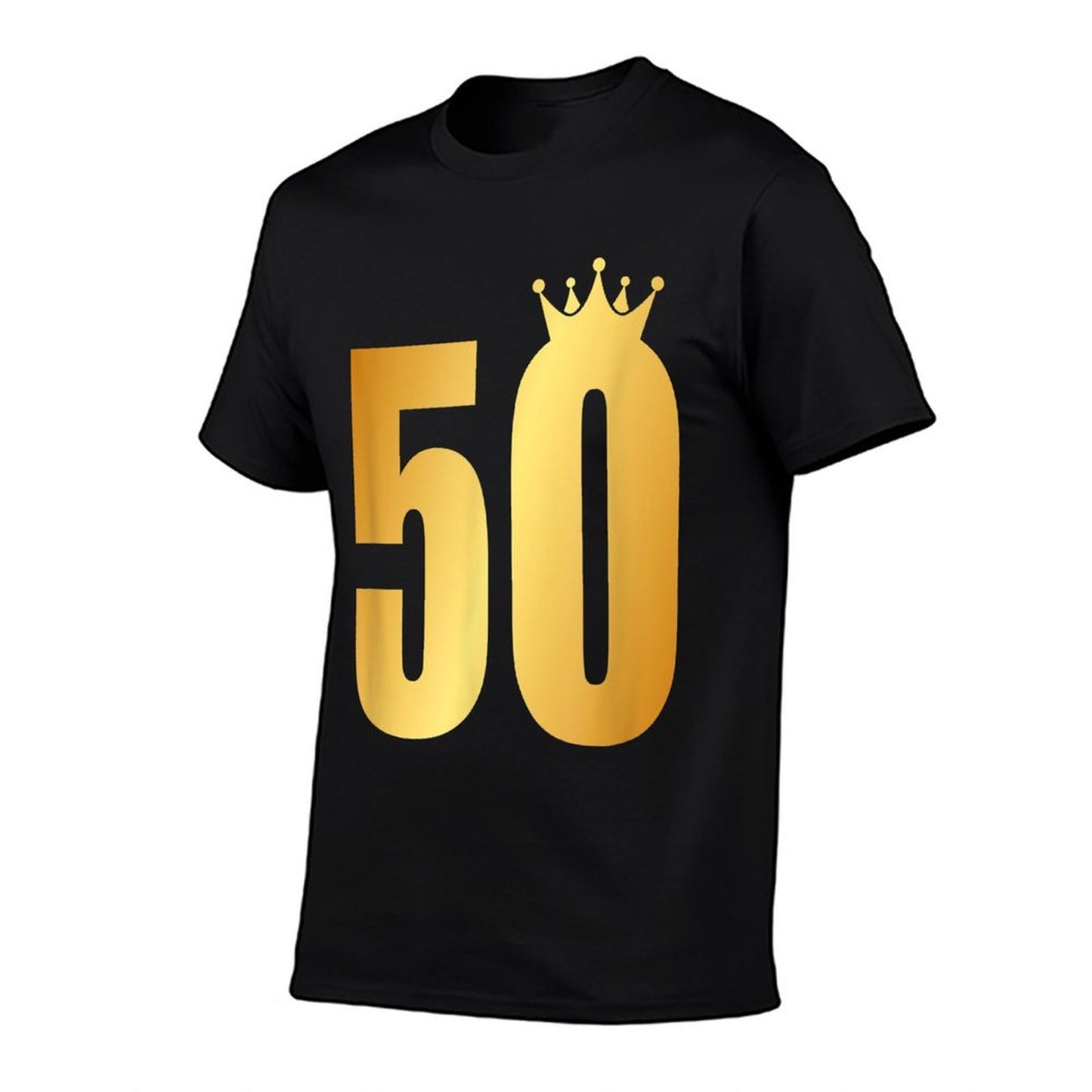 50th Birthday King Queen Crown Polyester Blend T-Shirt