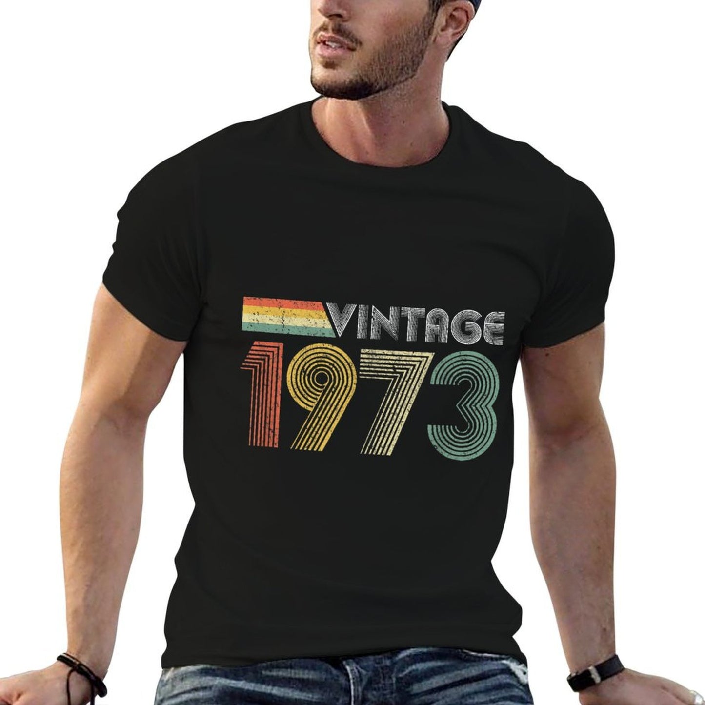 1973 Born Awesome Fun 50th Birthday Gifts High-quality Stitching T-Shirt