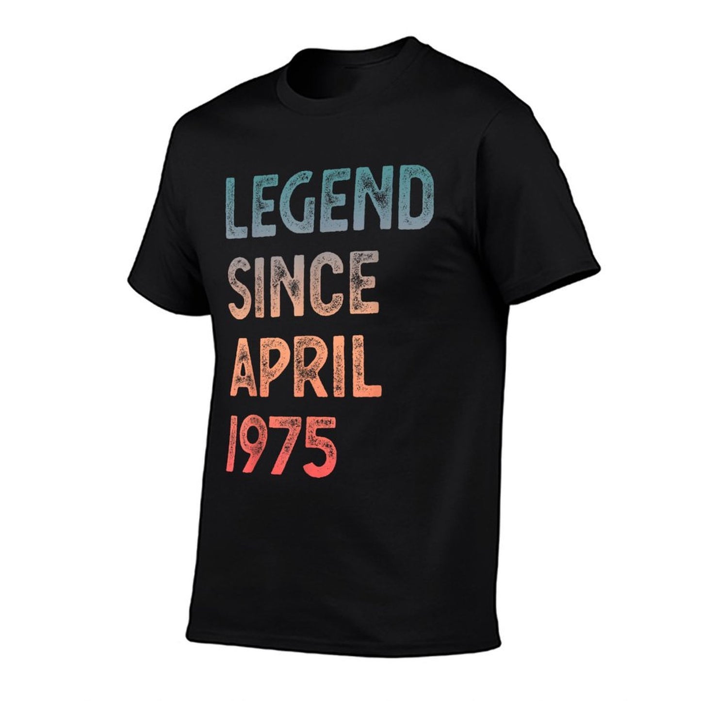 50th Birthday Men Women Legend Since April 1975 Heathered Texture T-Shirt