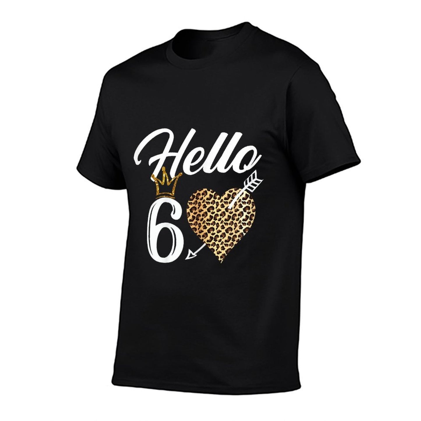 60th Birthday Shirt Hello 60 with Leopard Trendy Pattern T-Shirt