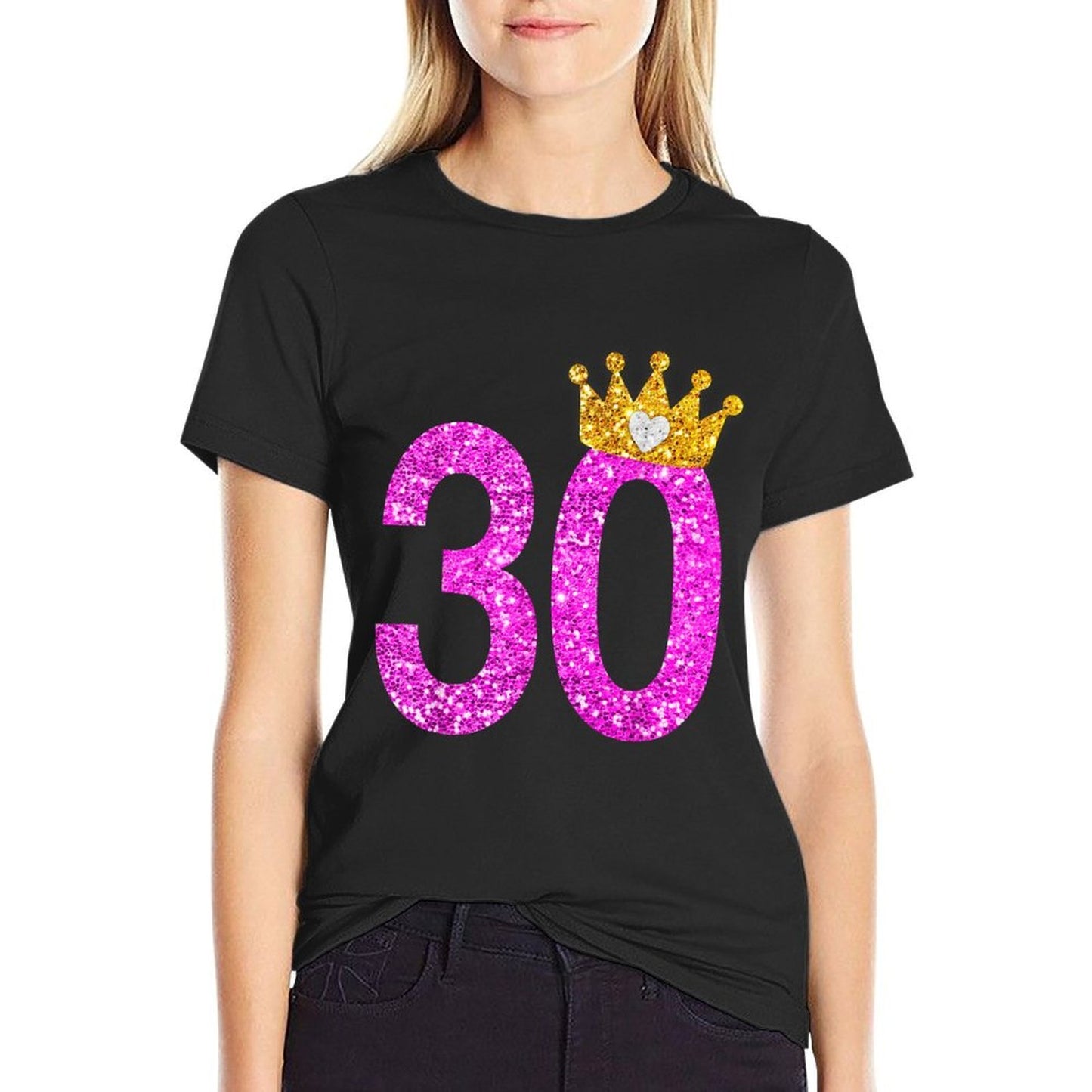 30th Birthday Shirt Princess Crown Easy-care T-Shirt