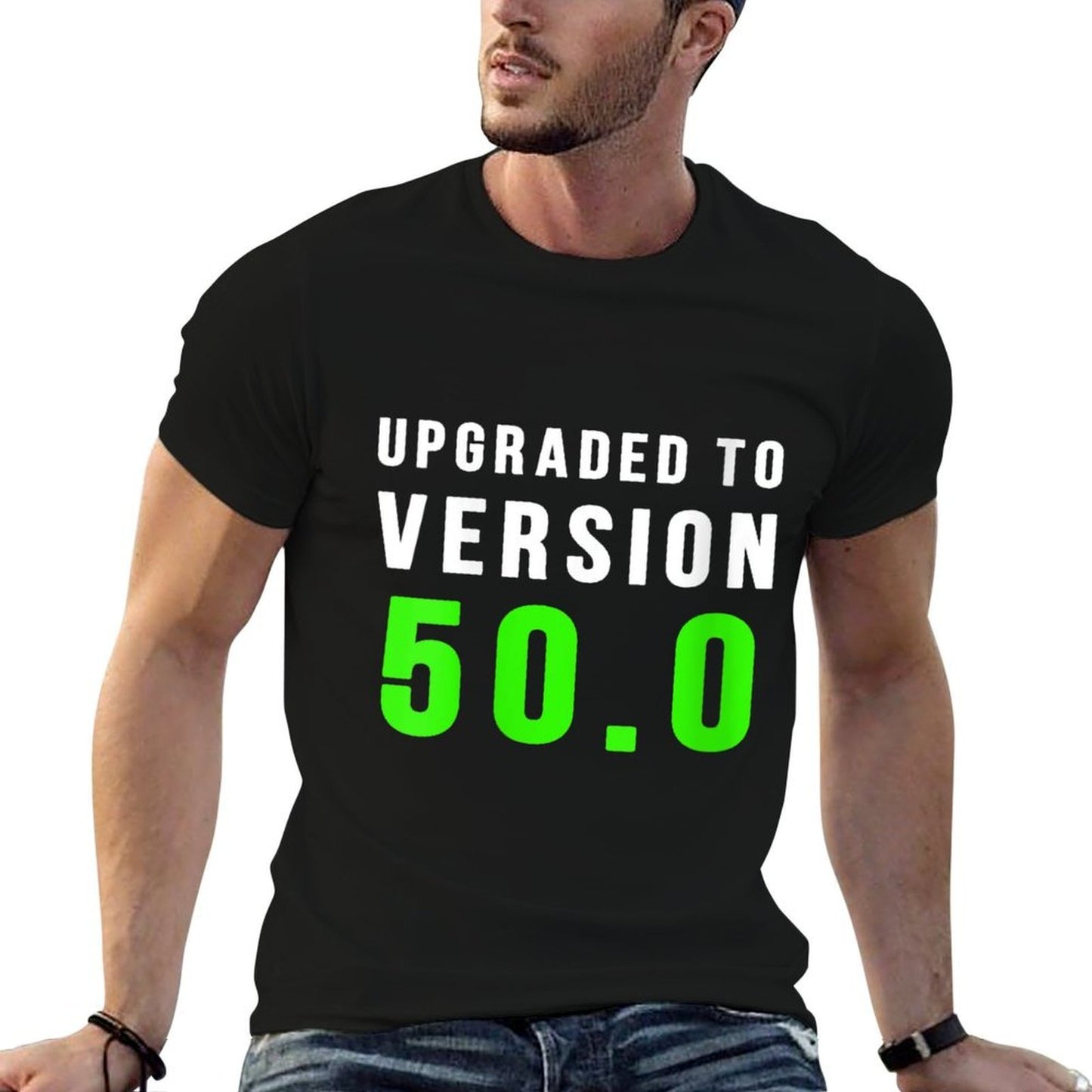 Womens Upgraded to Version 50.0 Funny 50th Birthday Geek Nerd Gift Vintage-inspired T-Shirt
