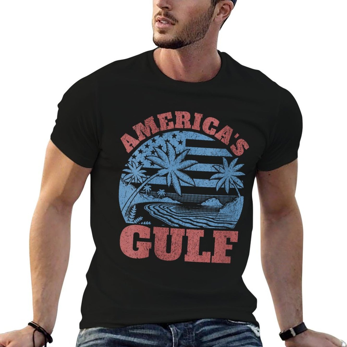 Womens America's Gulf Heathered Texture T-Shirt