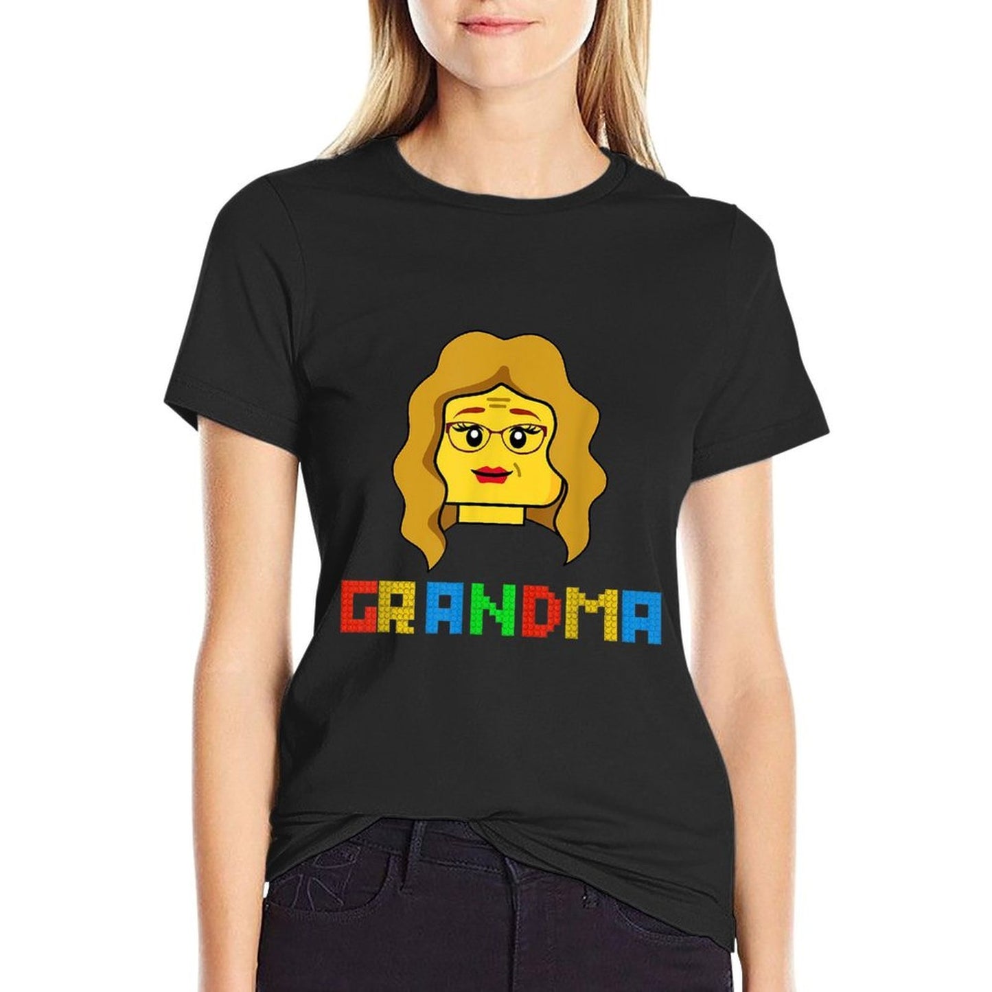 Unique Family Grandma Master Builder Building Bricks Blocks Odor-resistant T-Shirt