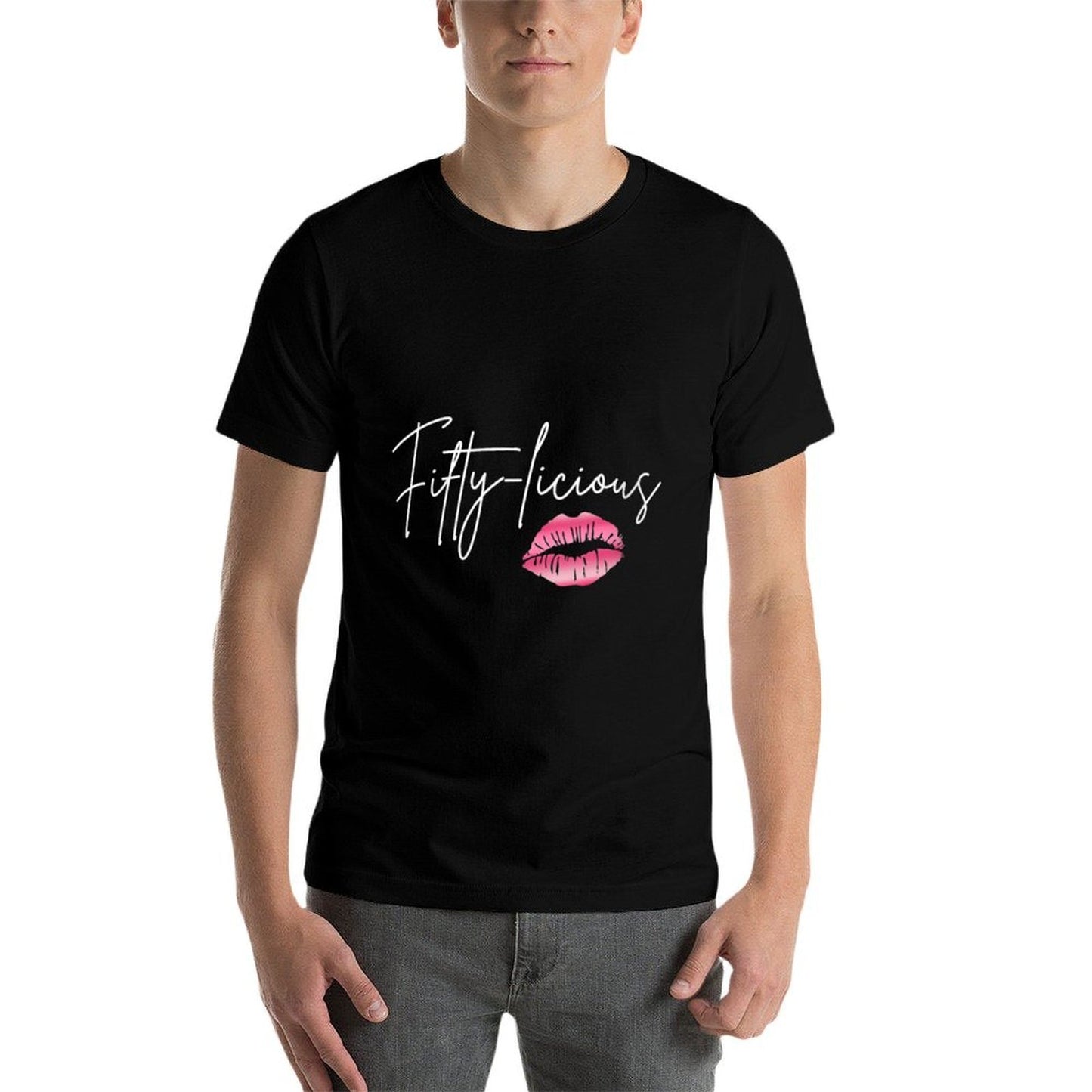 Womens Fifty Licious Funny 50th Birthday Queen 50 Years Birthday Slim-fit Cut T-Shirt