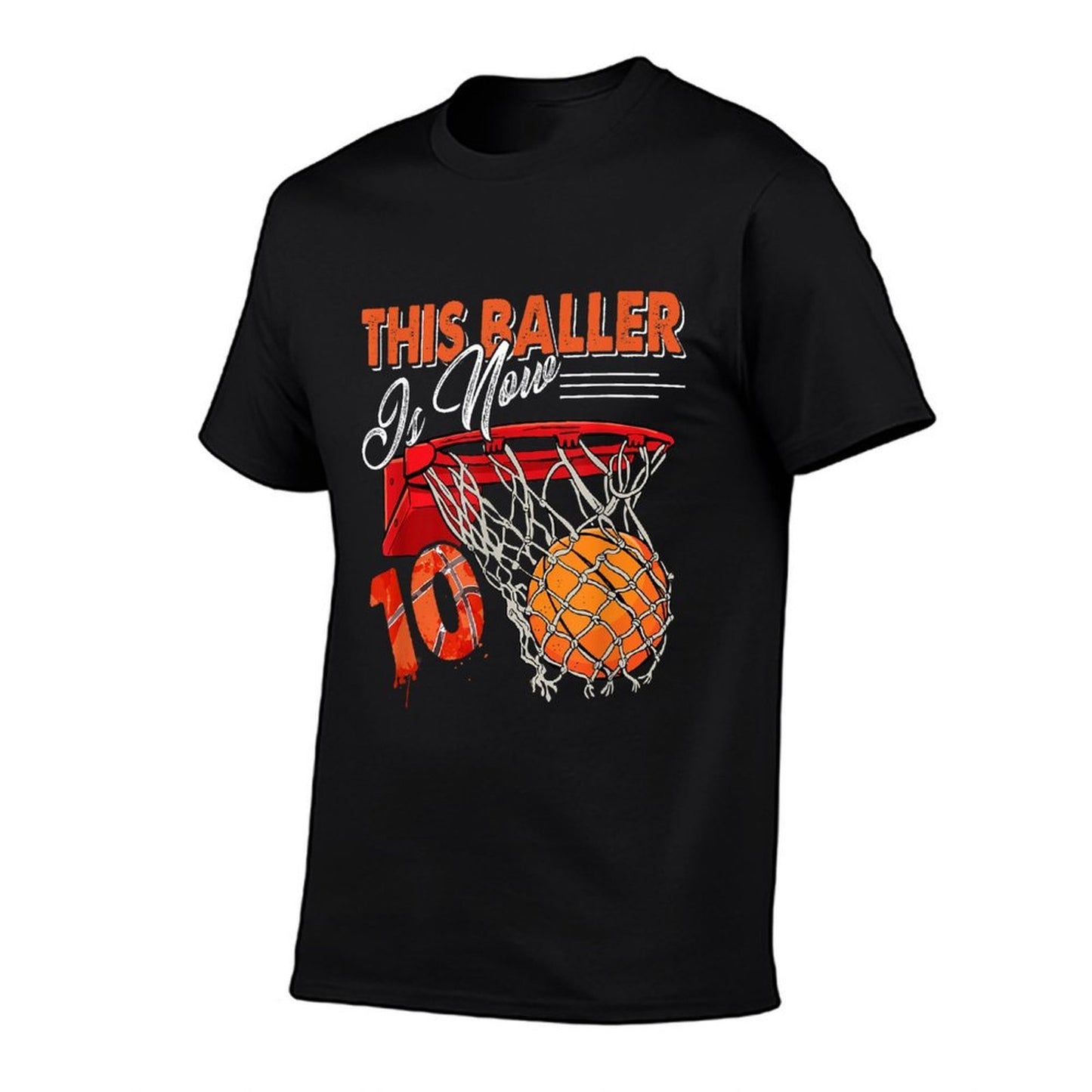 10th Birthday Basketball Funny 10 Years Old Kids Gift Cotton T-Shirt