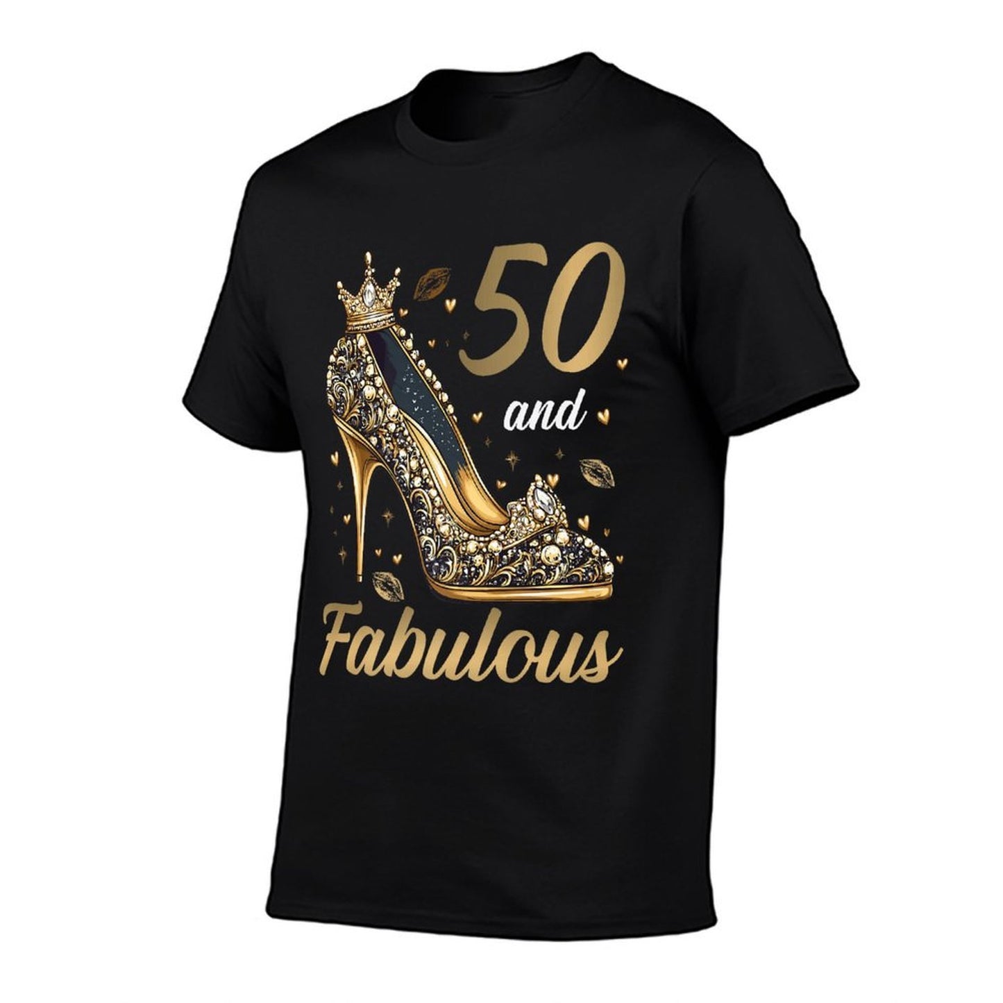 50 And Fabulous 50 Years Old High Heels 50th Birthday Premium Fade-proof Color T-Shirt
