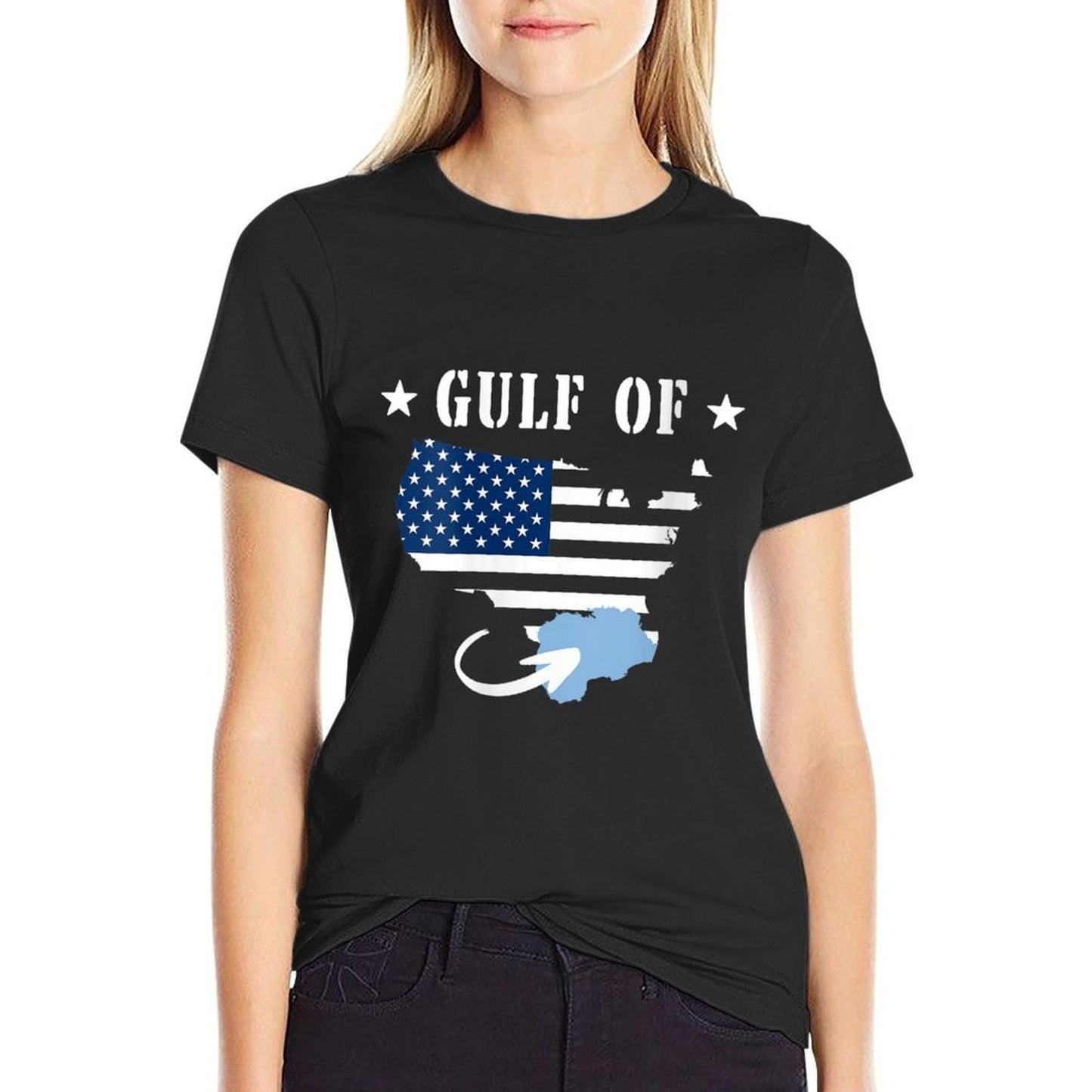 Womens Gulf of US America Map Location Moisture-wicking T-Shirt