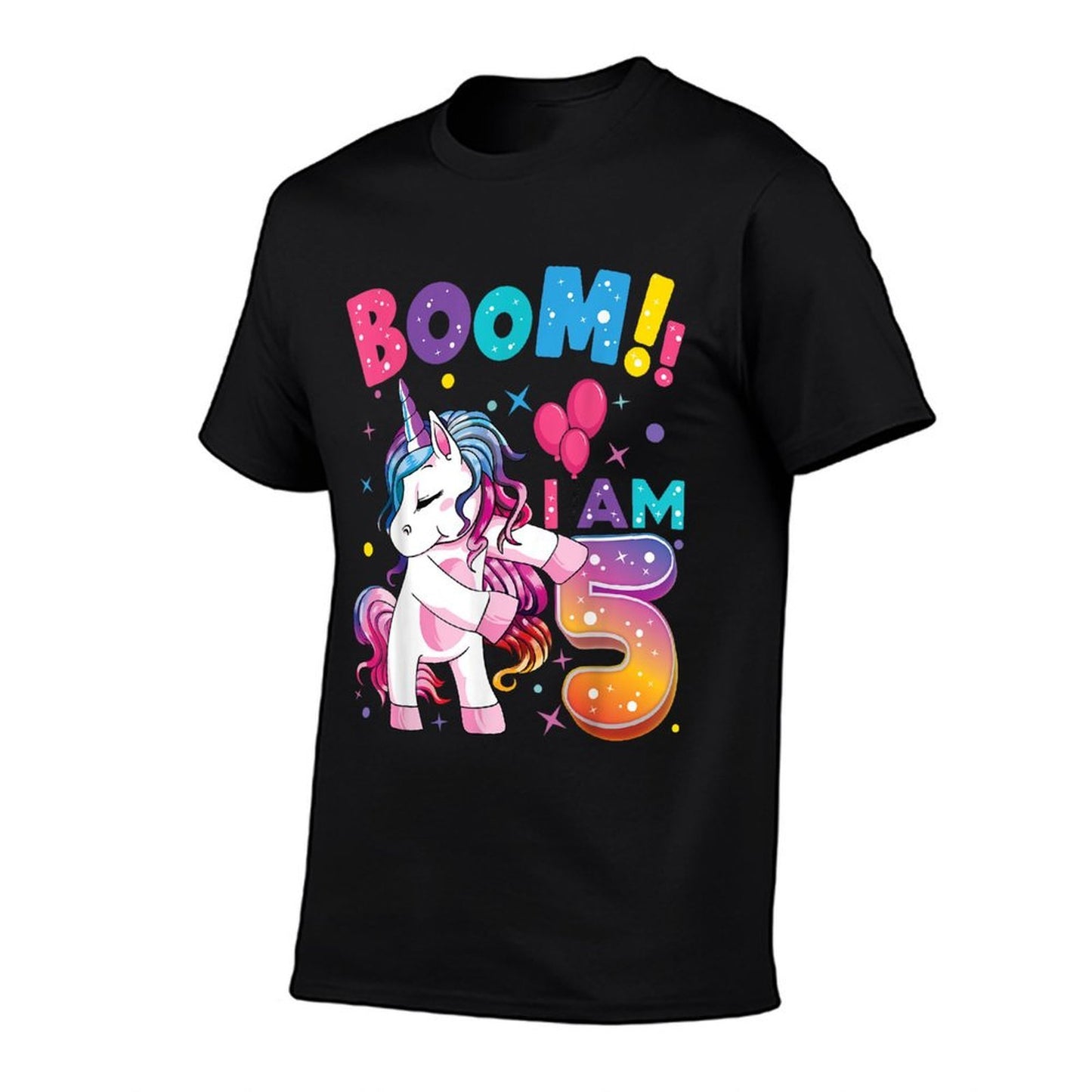5 Years Old Unicorn Flossing 5th Birthday Girl Unicorn Party Slim-fit Cut T-Shirt