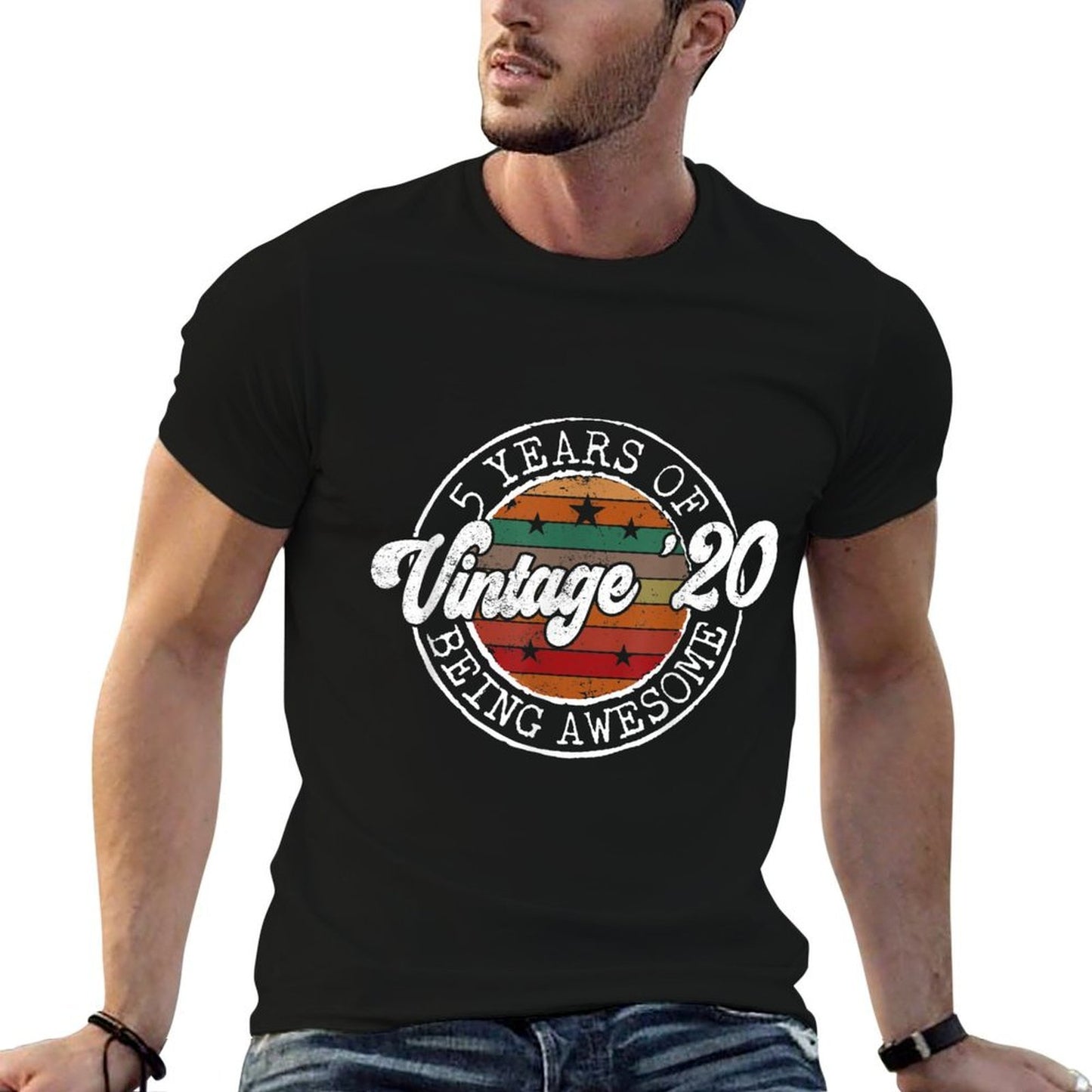 Vintage 2020 5th Birthday 5 Years Of Being Awesome Classic T-Shirt