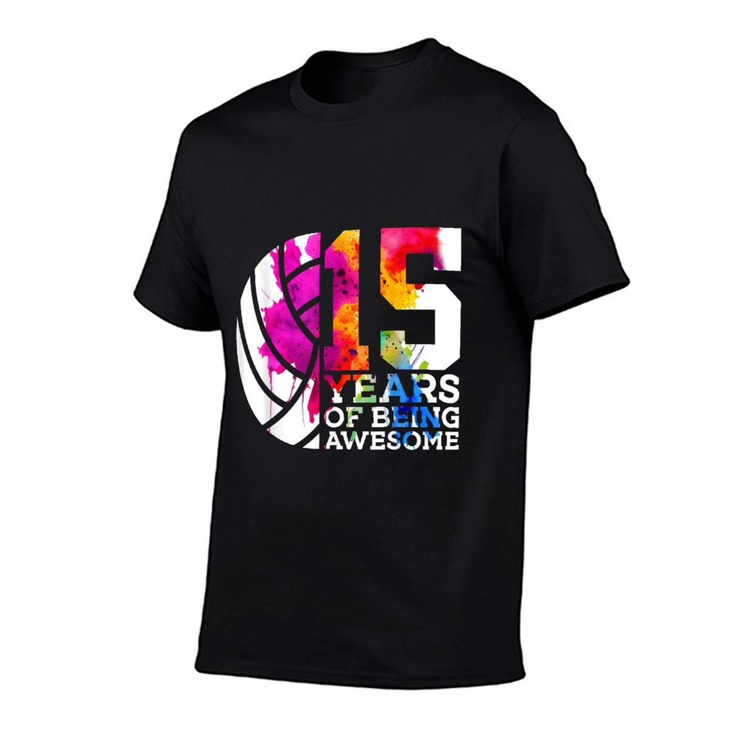 15 YEARS OF BEING AWESOME VOLLEYBALL 15TH BIRTHDAY Affordable Price T-Shirt