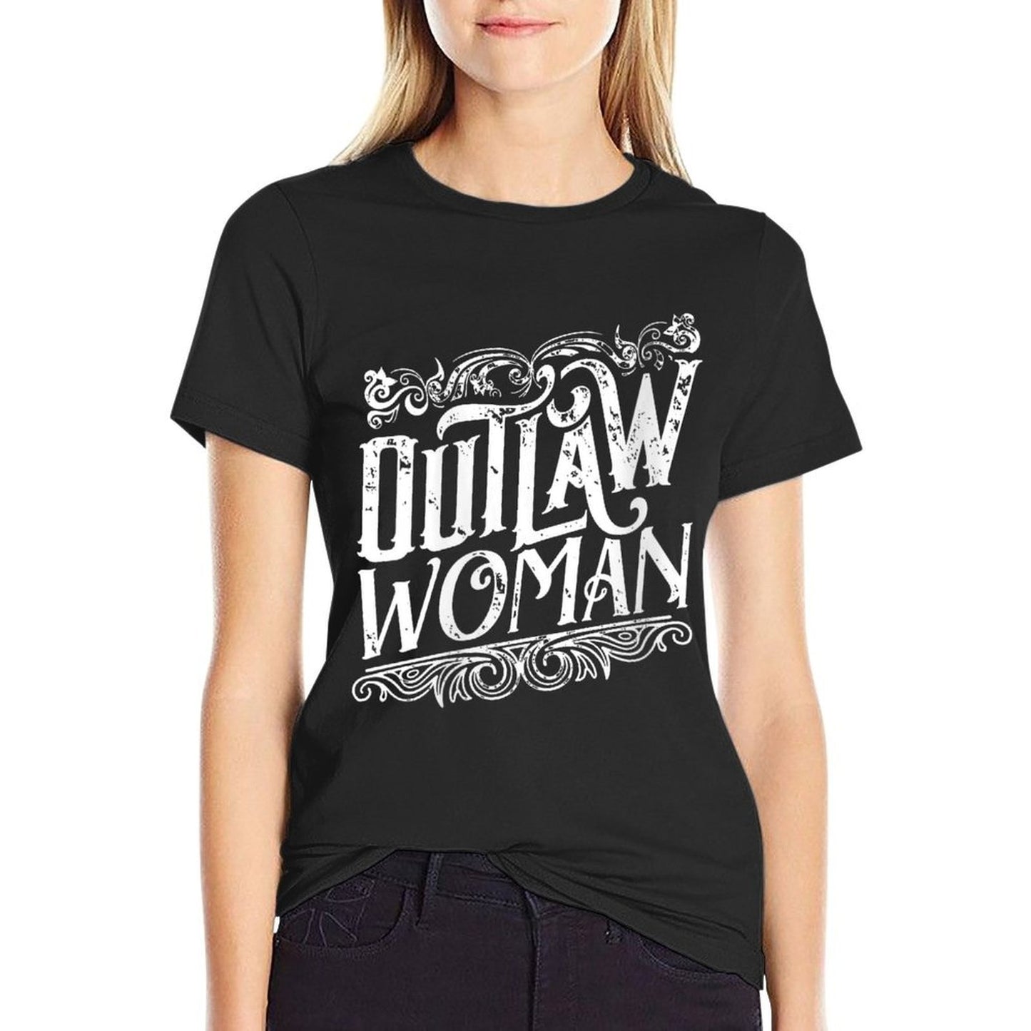 Womens Outlaw Woman  Vintage-inspired T-Shirt