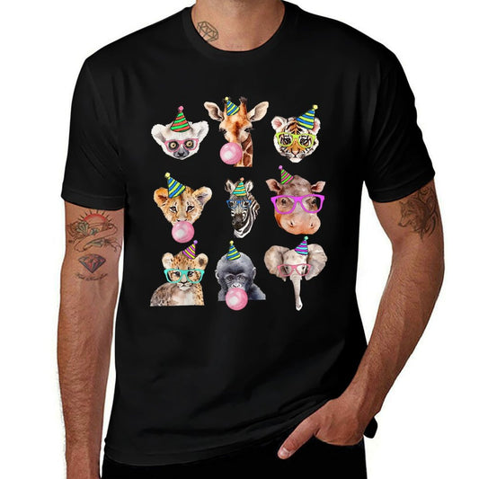 Zoo Animals Wildlife Birthday Party Zoo Day Animals  Tagless Design T-Shirt