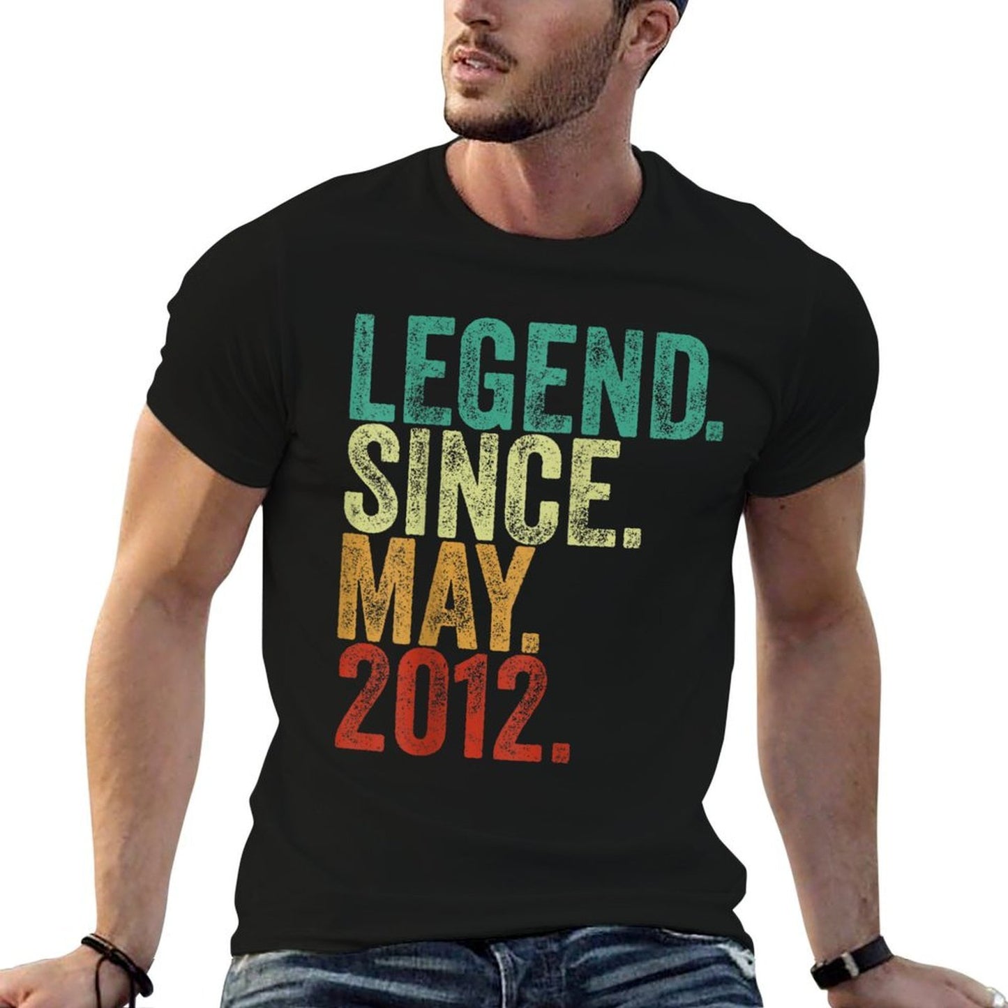 13 Years Old Legend Since May 2012 13th Birthday  Summer-ready Fabric T-Shirt