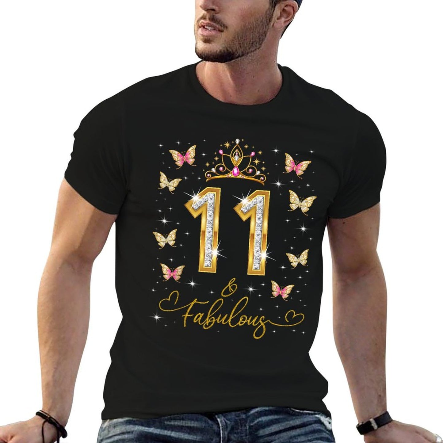 11 And Fabulous, 11 Years Old Girls, 11th Birthday Queen  Quick-drying T-Shirt