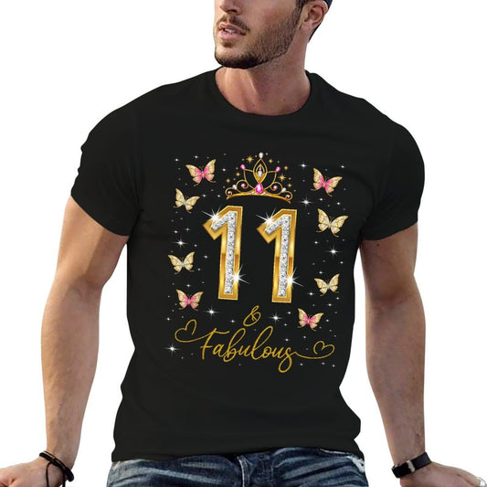 11 And Fabulous, 11 Years Old Girls, 11th Birthday Queen  Quick-drying T-Shirt