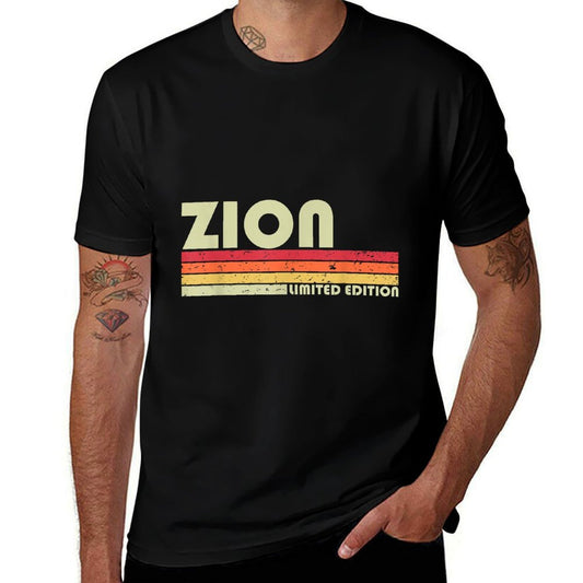 ZION Gift Name Personalized Funny Retro Vintage Birthday  Cotton T-Shirt