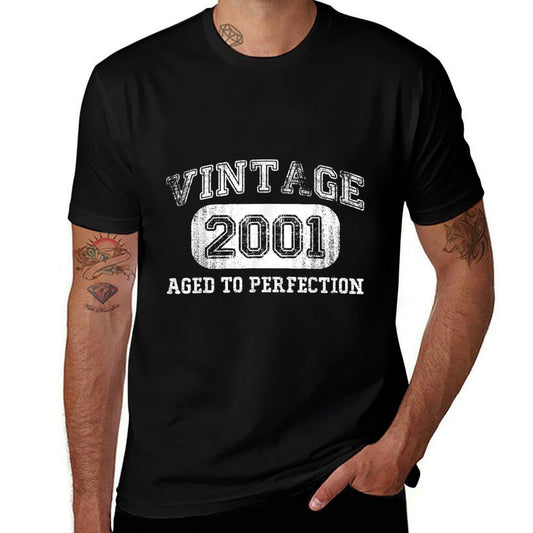 Vintage 2001 Birthdays 21 Year Old Birthday 21st Bday  Slim-fit Cut T-Shirt