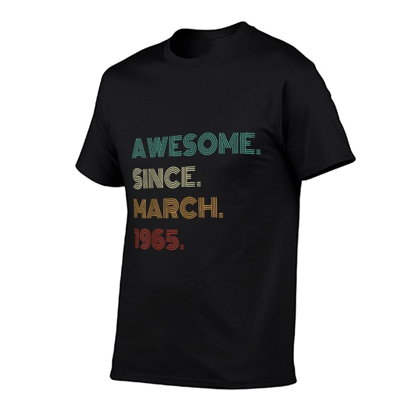 60 Years Old Awesome Since March 1965 60th Birthday  Soft T-Shirt