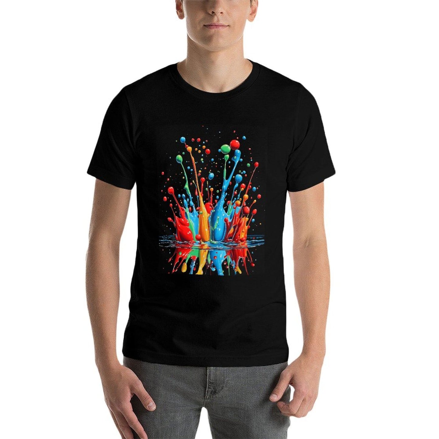 Vibrant Colorful Splash Abstract Art for Art Lovers  Slim-fit Cut T-Shirt