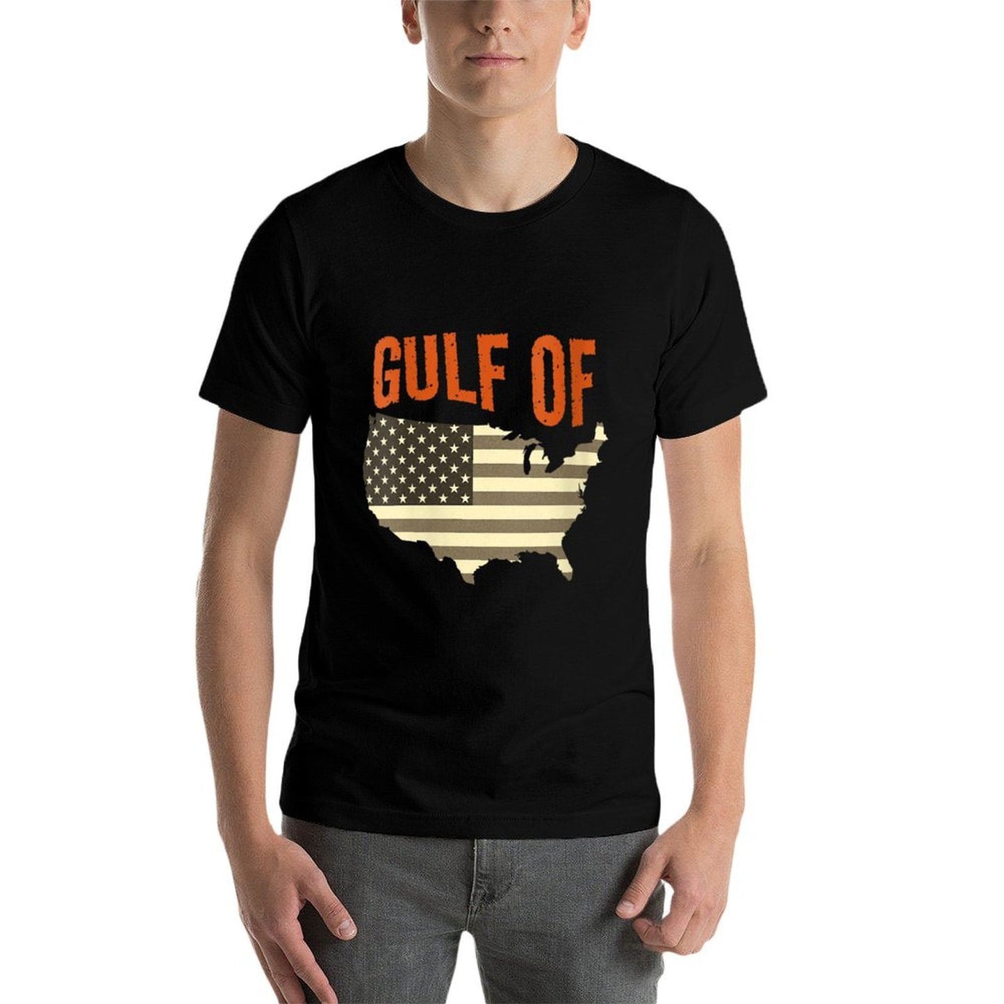 Womens Gulf of USA America Funny Gulf of Mexico USA Map July 4  Slim-fit Cut T-Shirt