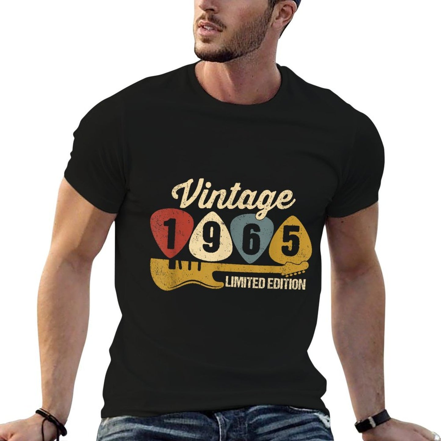 Vintage 1965 Birthday Retro Guitar 57th Birthday Party  Quick-drying T-Shirt
