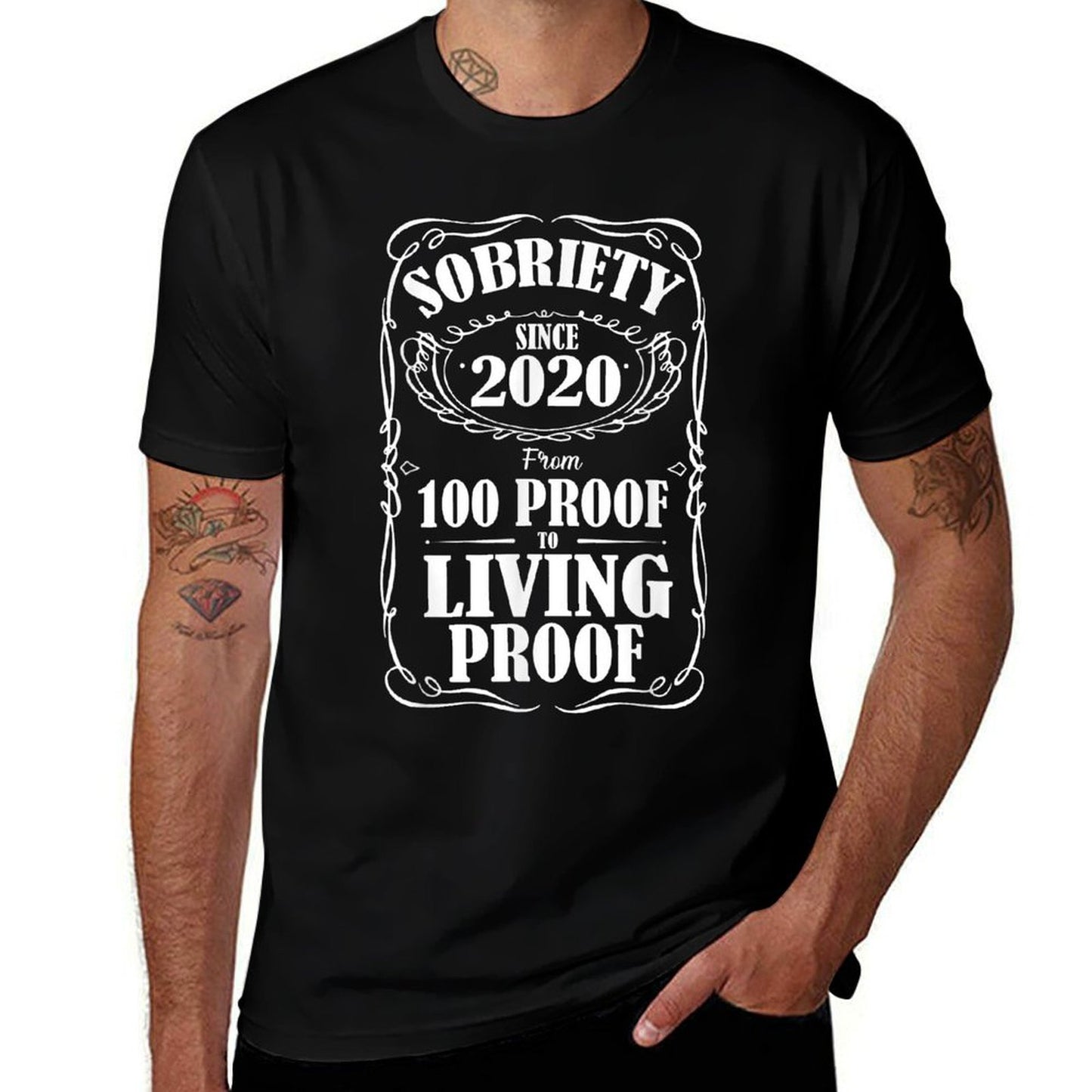 5 Years Sobriety Since 2020 Recovery Clean And Sober Living  Fade-proof Color T-Shirt