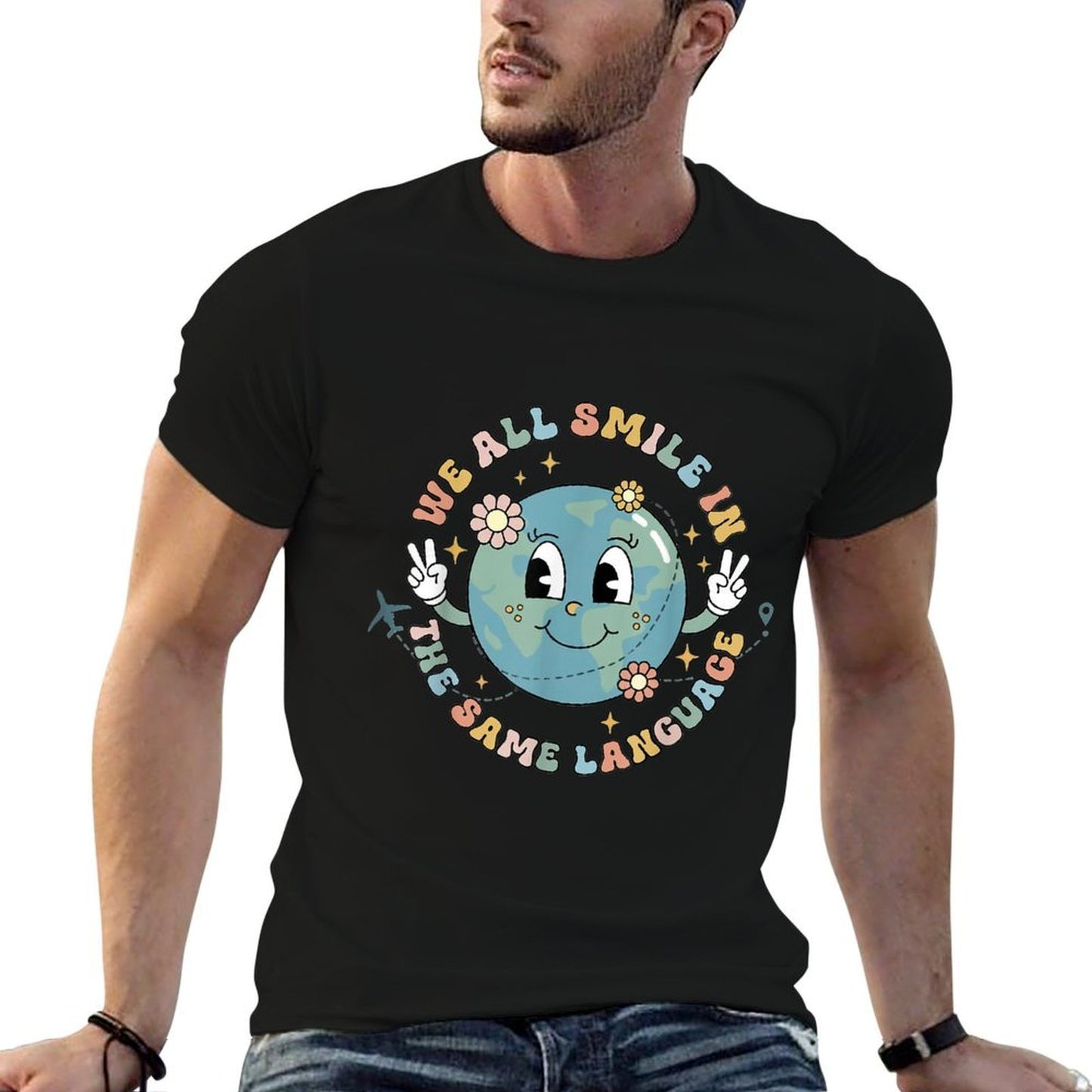 We All Smile in The Same Language ESL Multilingual Learner  Breathable T-Shirt