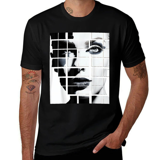 Women Geometric Drawing Human Art Abstract Graphic Women  Soft T-Shirt