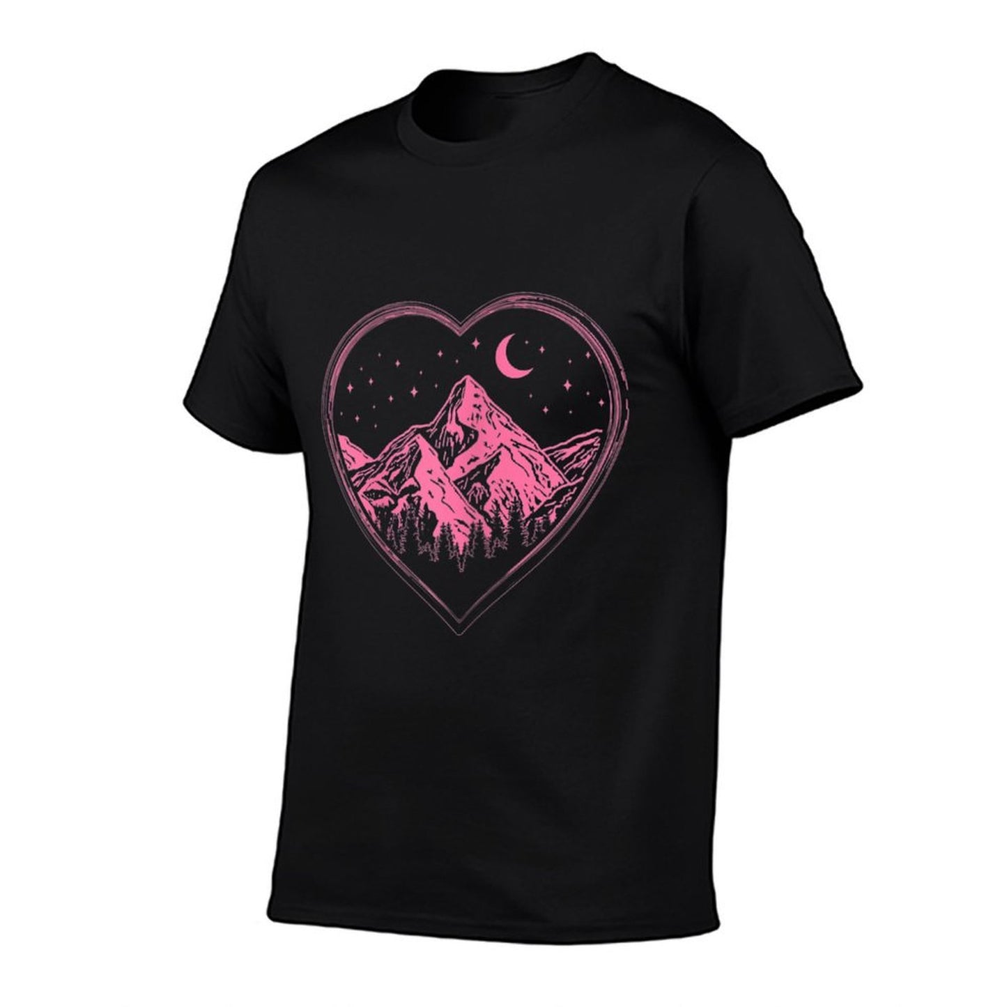 Womens Nature Landscape by Night I Love Hiking  Soft T-Shirt