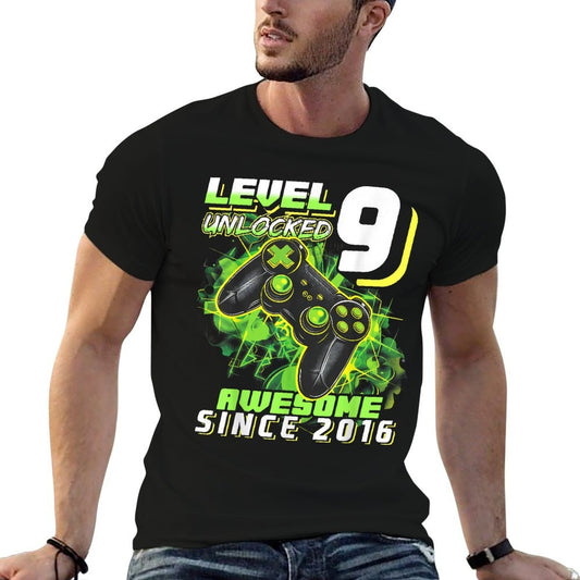 9th Birthday Boy Level 9 Gamer 9 Year Video Game Party  Classic T-Shirt