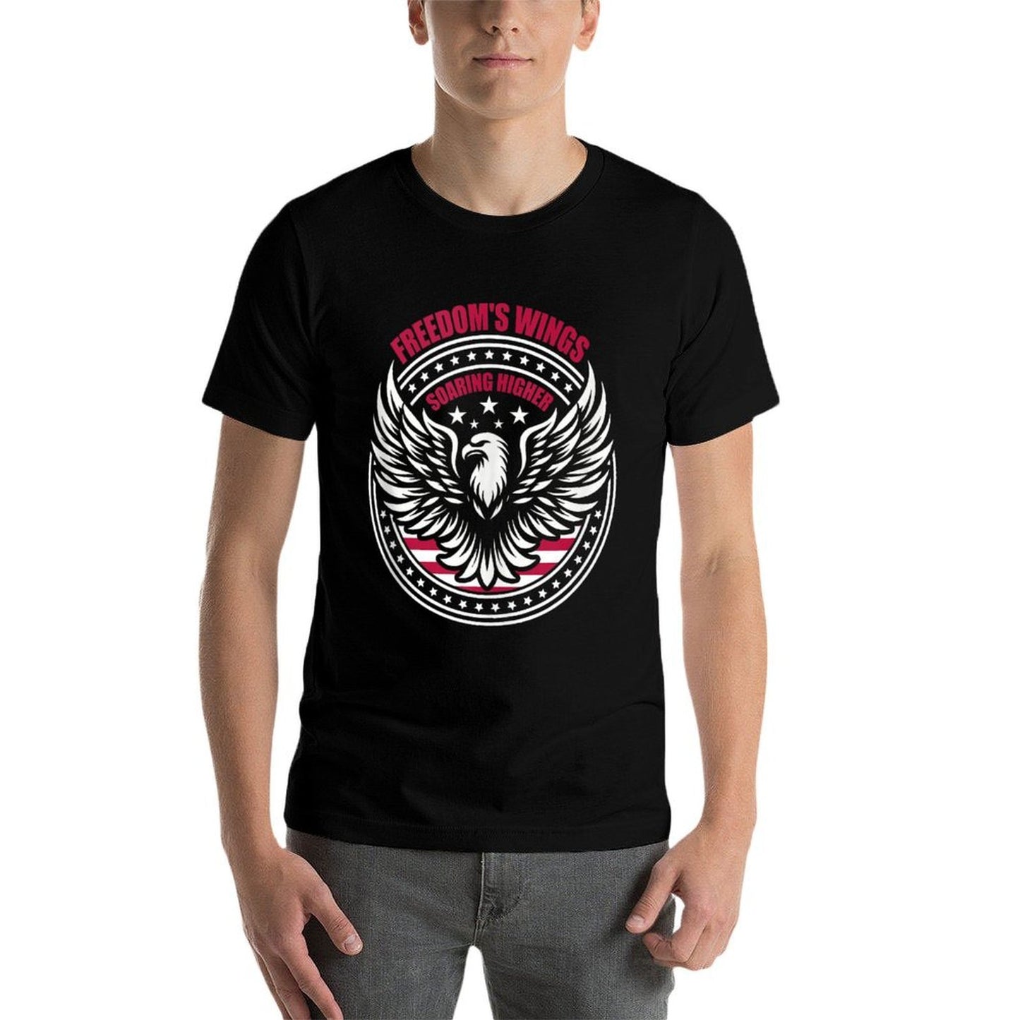 Wings Of Freedom Patriotic Butterfly 4th Of July American  Vintage-inspired T-Shirt