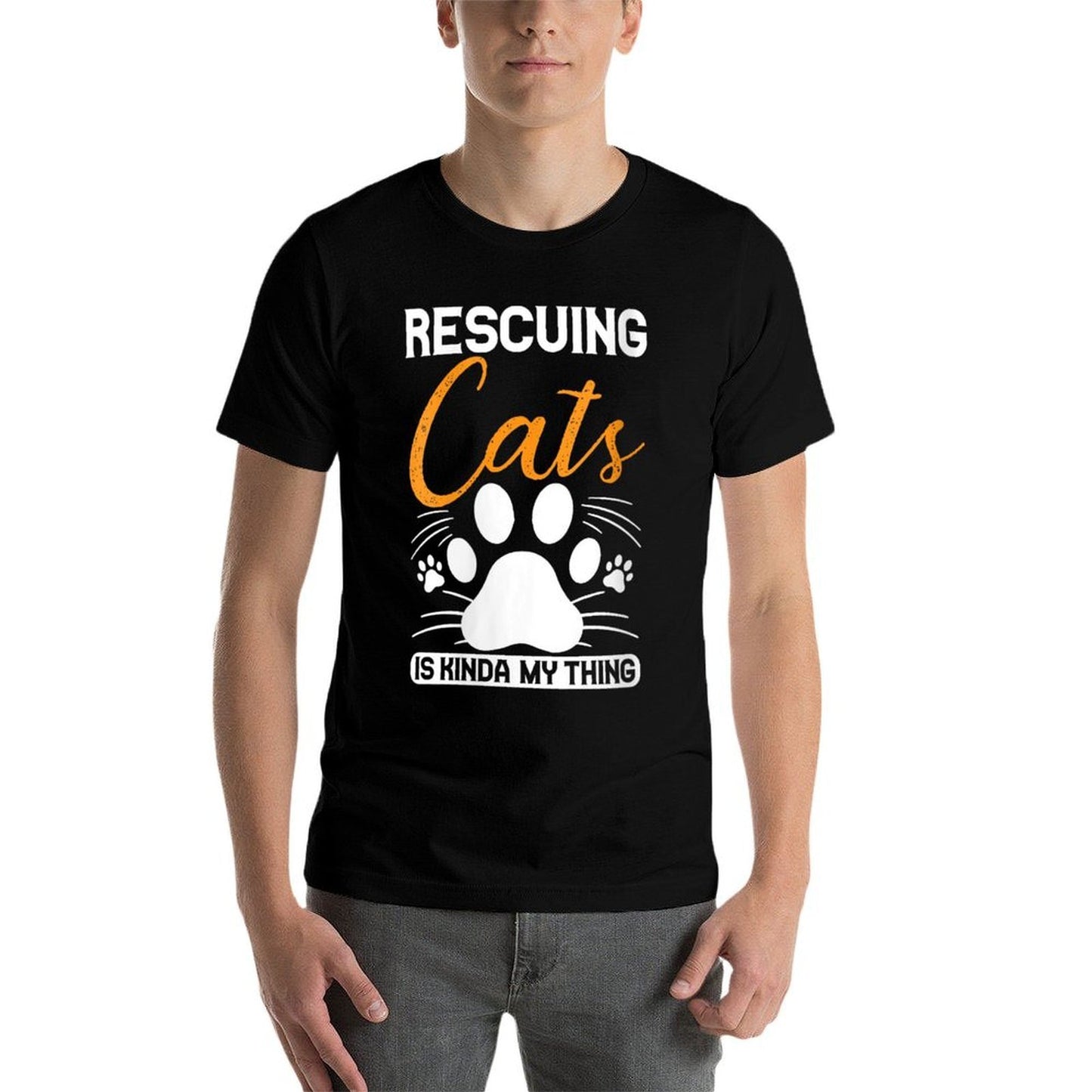 Womens Animal Rights Design For Cat Rescuer  High-quality Stitching T-Shirt