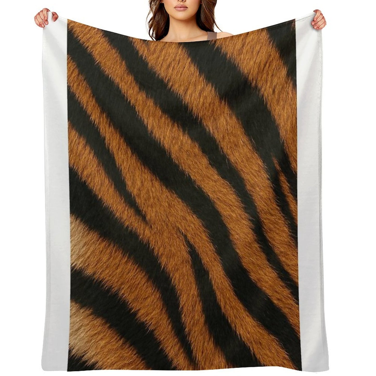 Tiger Skin Wrinkle-free Throw Blanket